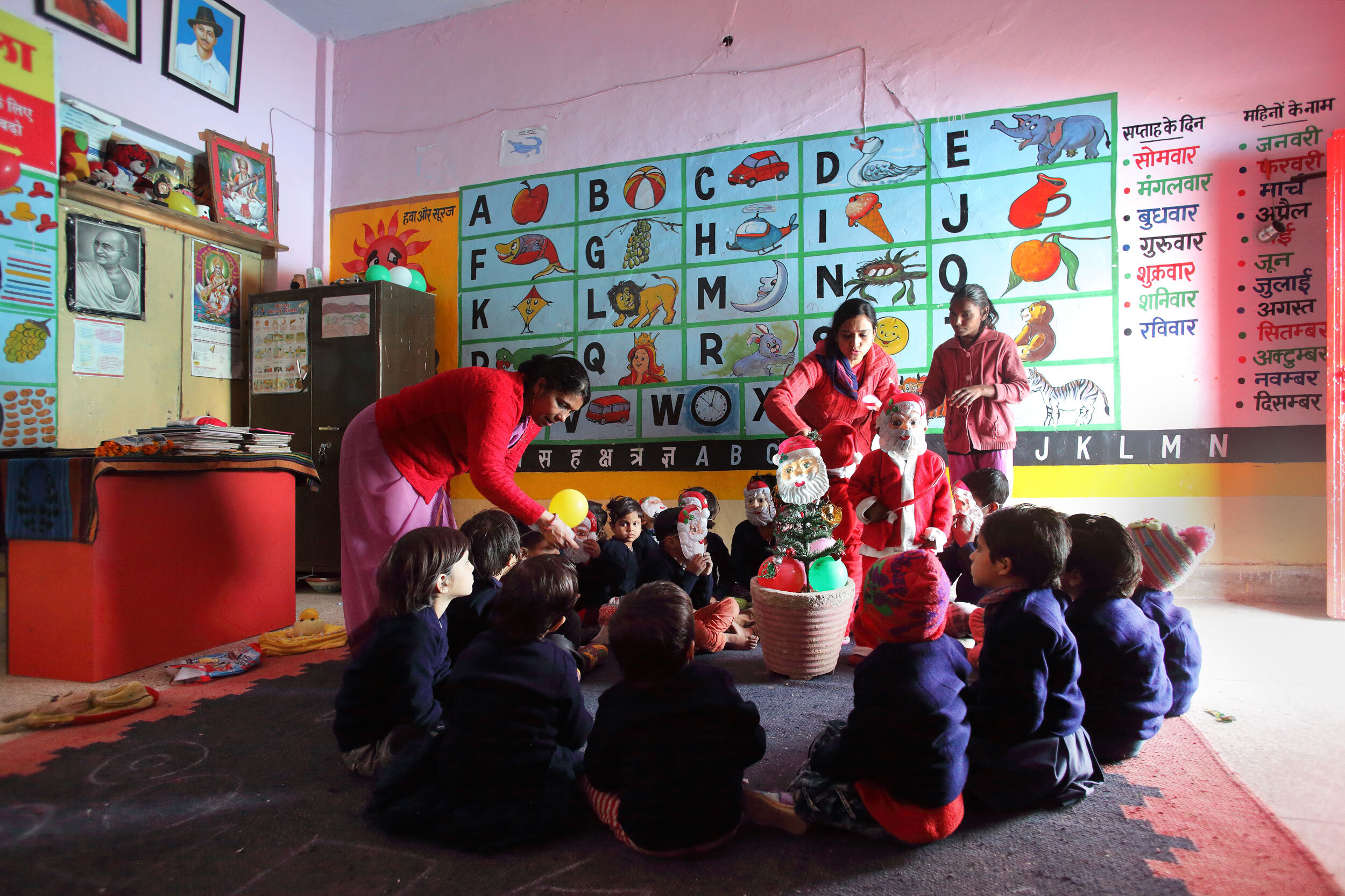 Teachers plan activities and play active roles in the children’s lives and ensure parents’ participation in their progress.