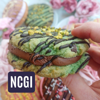 NCGI Dark Chocolate & Pistachio Cookie Sandwich