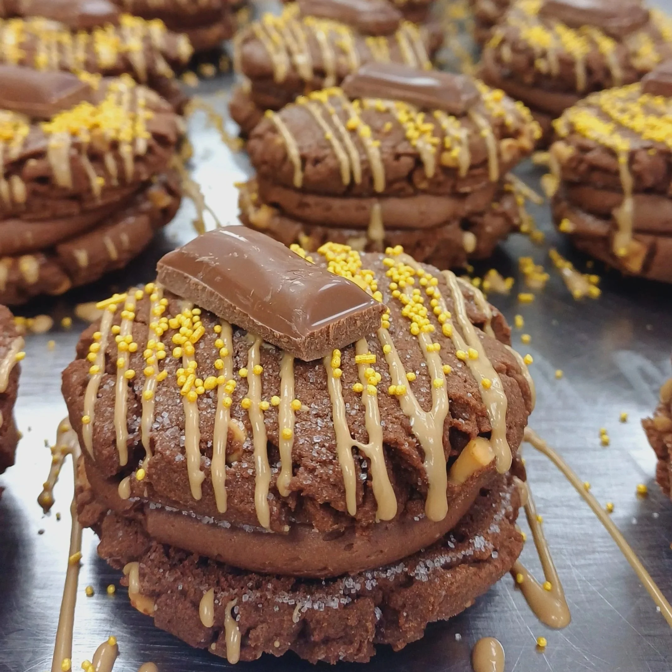 Galaxy Caramel Cookie Sandwich