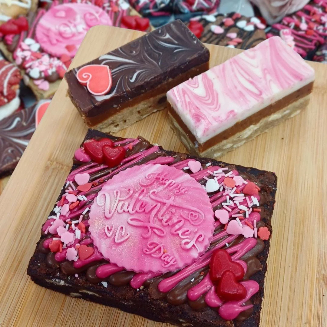 Valentine’s Treat Box: Love Letter Brownie Slice + 2 Cookie Millionaires (Limited Edition)