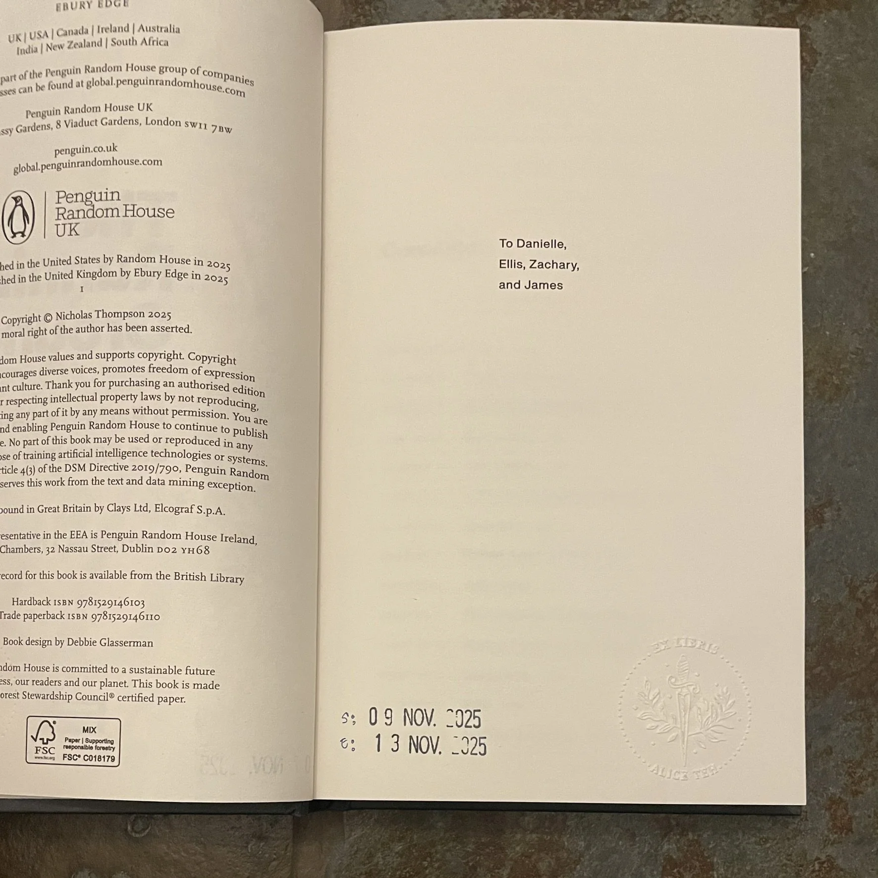 Started reading on 09 NOV 2025 and finished on 13 NOV 2025.