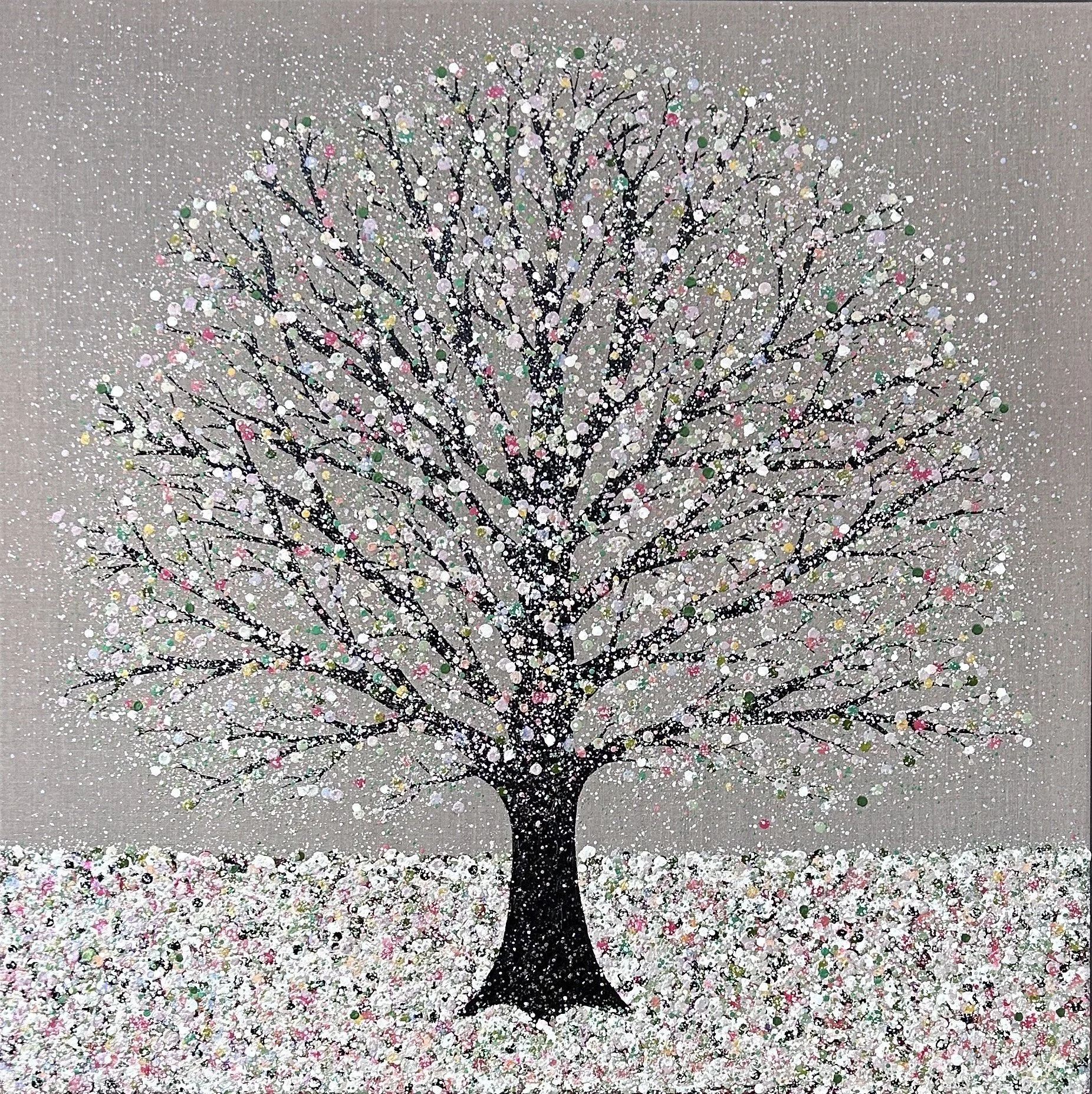 Iridescent Blossom 100x100cm
Available from Ad-Lib Gallery