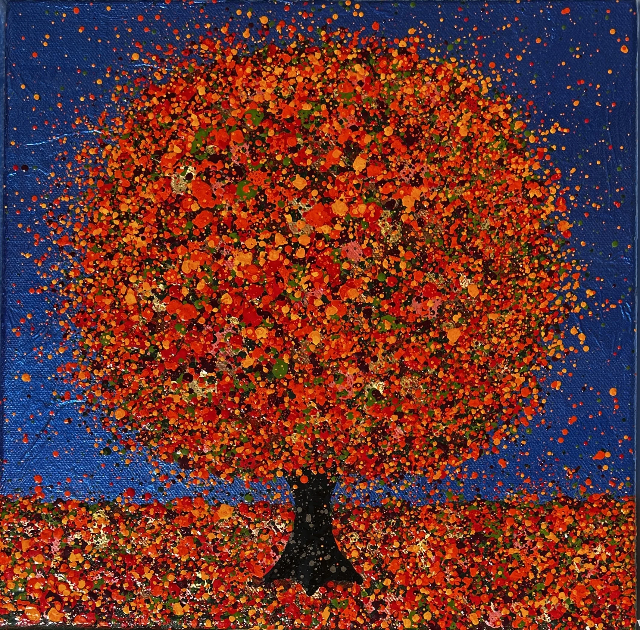 Autumn Nights 30x30cm in 34x34cm frame