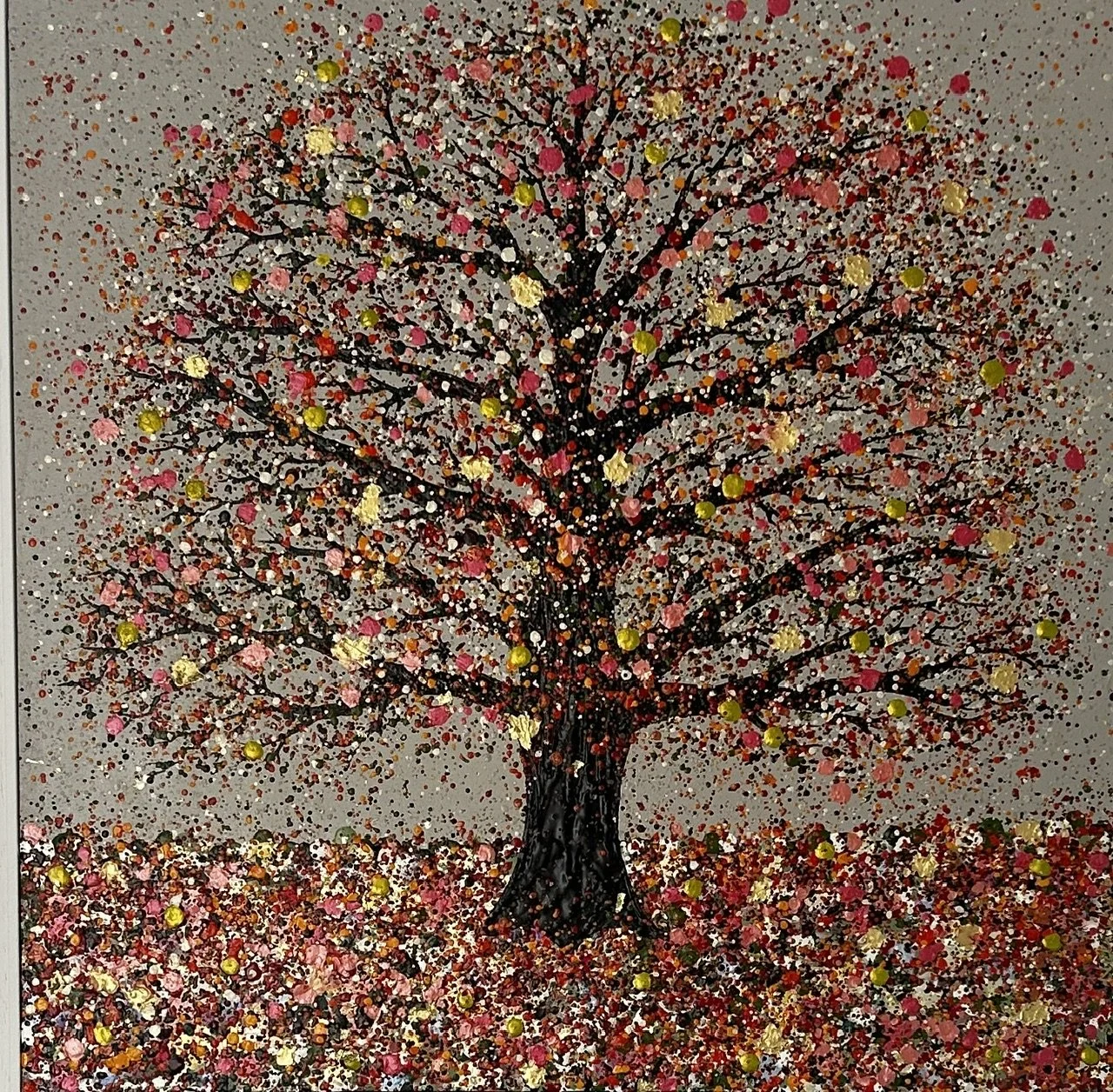 Frosted Autumn 50x50cm in 62x62cm St Ives style frame