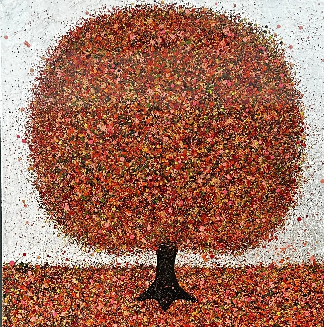 An Autumn Silver Sky 76x76cm