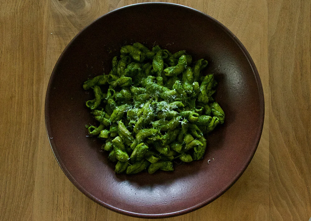 GREEN GARLIC AND KALE PESTO