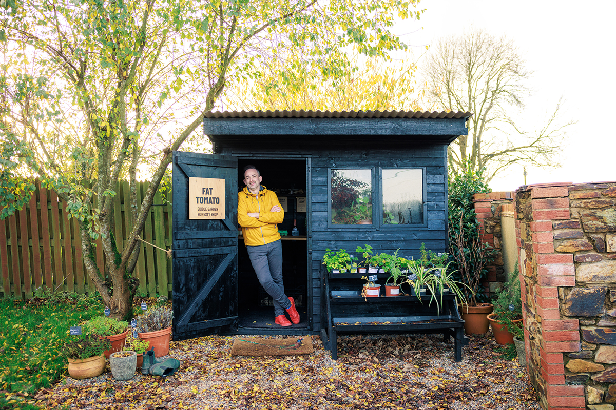Anthony at his Fat Tomato Honesty Farm Shop