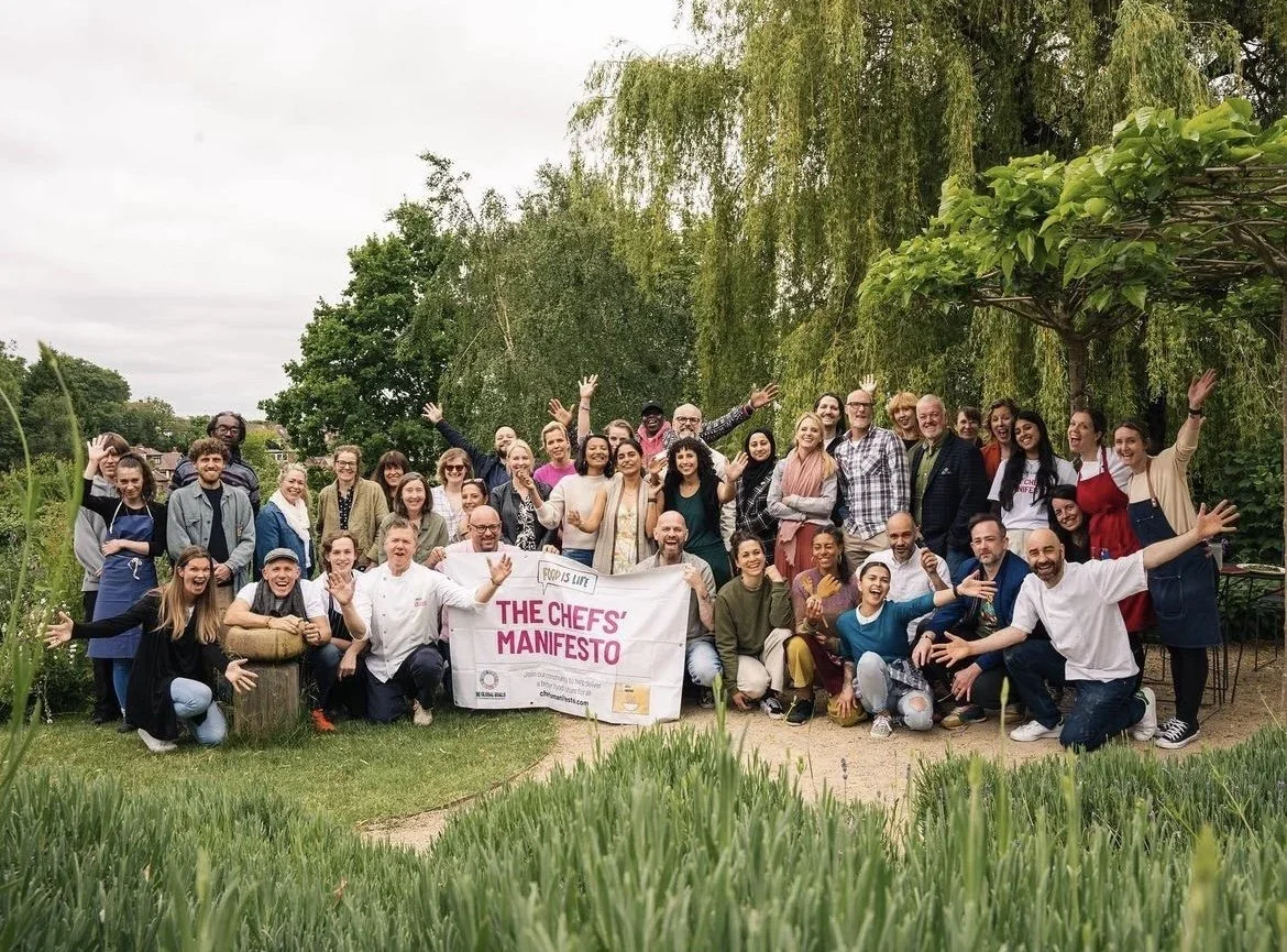 Anthony at the Chefs' Manifesto action hub gathering at Omved Gardens London