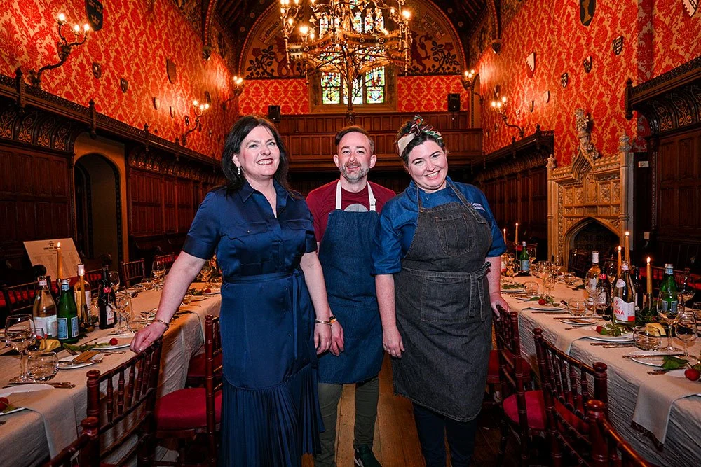 Santina Kenedy, Seaneen Sullivan and Anthony O'Toole at Lismore Castle