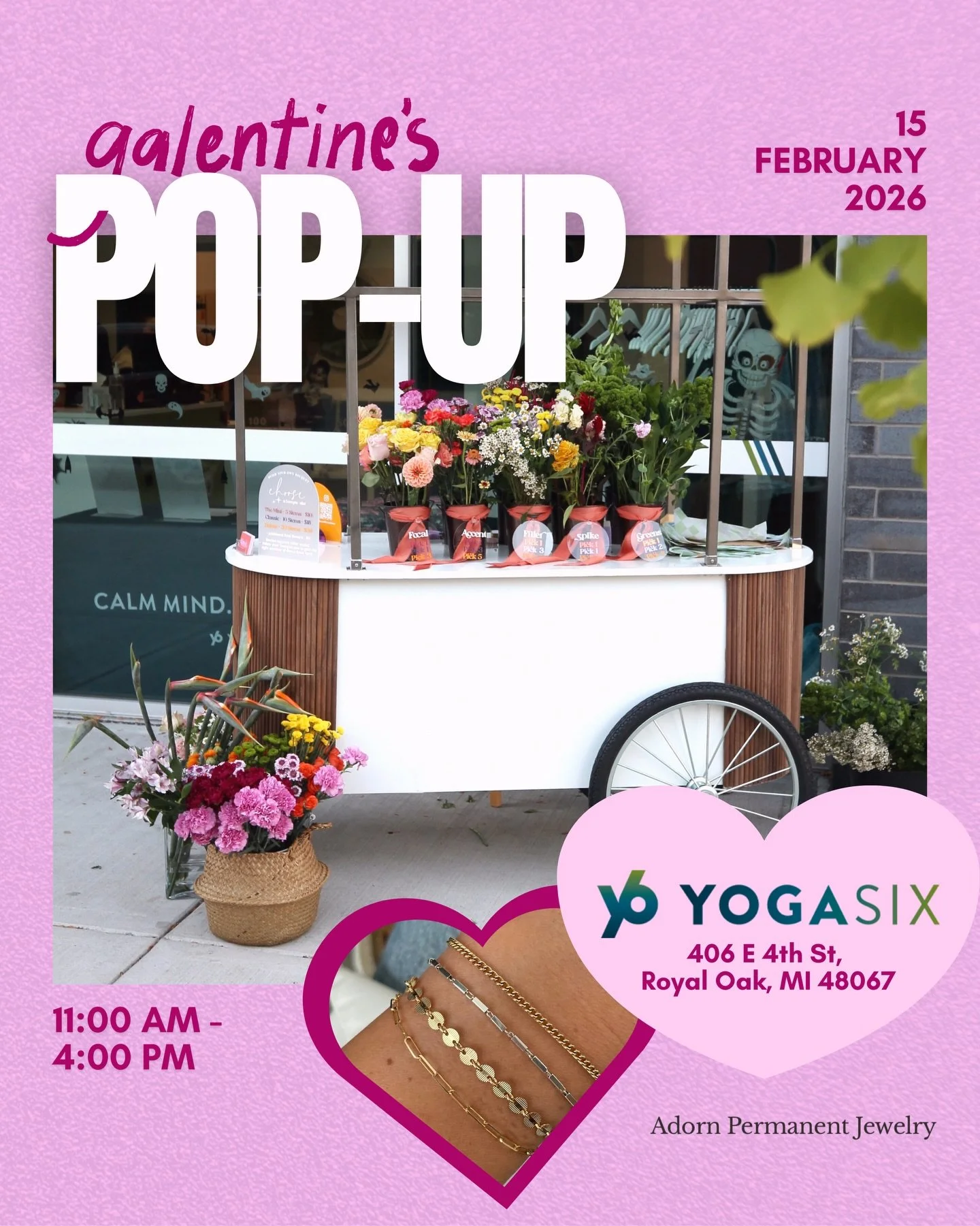 Klara&rsquo;s Bloom Haus is popping up in Royal Oak for Valentine&rsquo;s weekend with flowers you can grab, gift, and fall in love with.

💕FRIDAY&ndash;SUNDAY
Pre-made Valentine&rsquo;s bouquets in assorted sizes at @thefern_royaloak &mdash; coffee