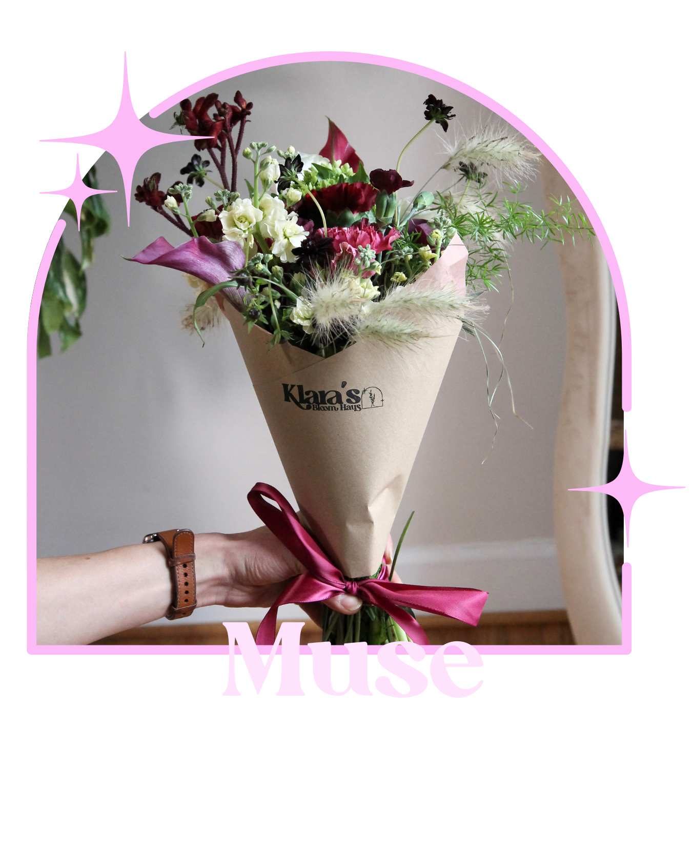 Soft pastel bouquet with blush roses, cream blooms, and delicate greenery arranged in loose garden style. Romantic floral design suitable for bridal bouquets or gift bouquets in Metro Detroit.