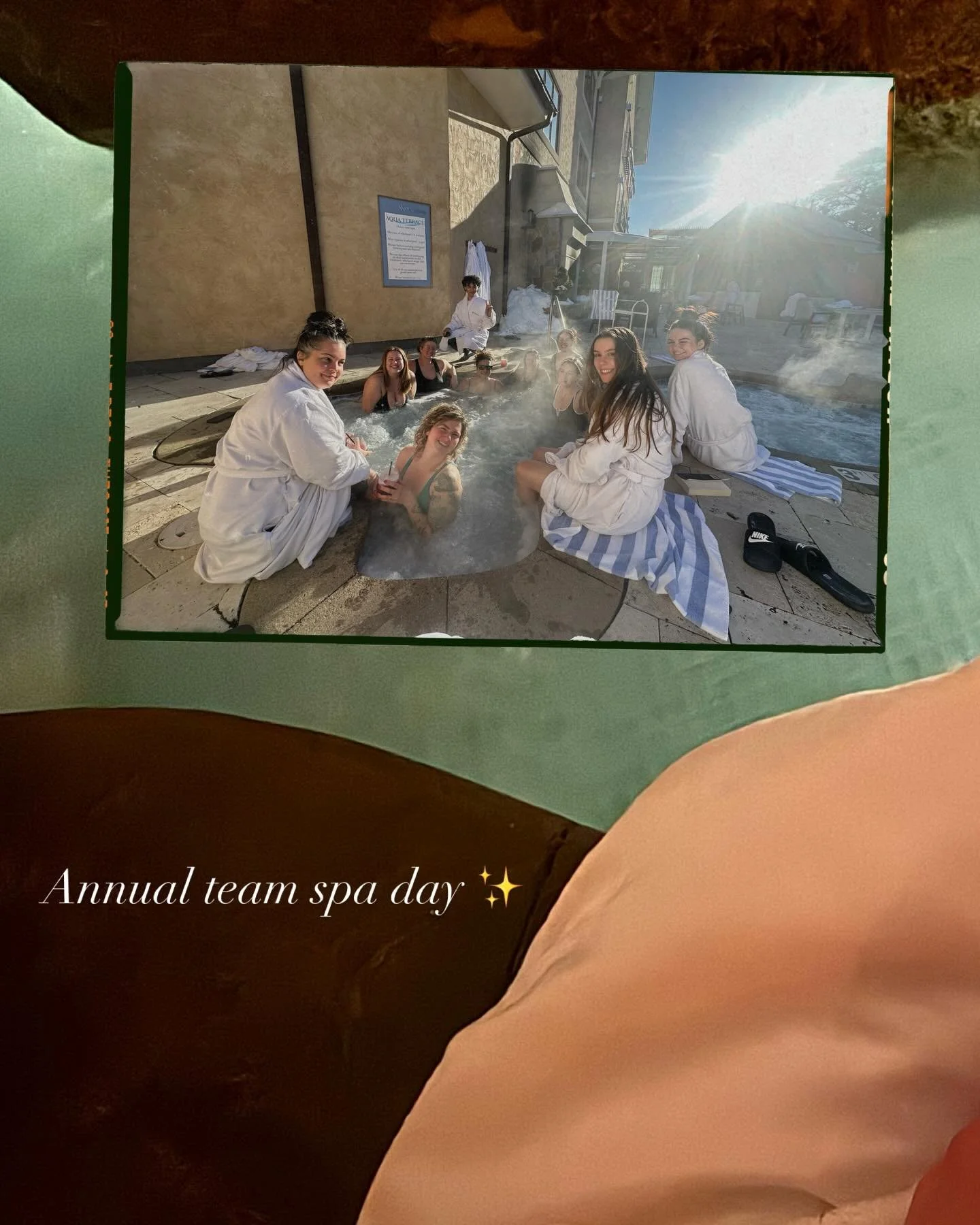 Still floating ✨

Yesterday was one of those days that reminds me why we do what we do.
Our annual team spa day at Mirbeau is always special&mdash;but this one felt extra sweet.

A full day of being cared for.
Treatments, deep exhale moments, laughte