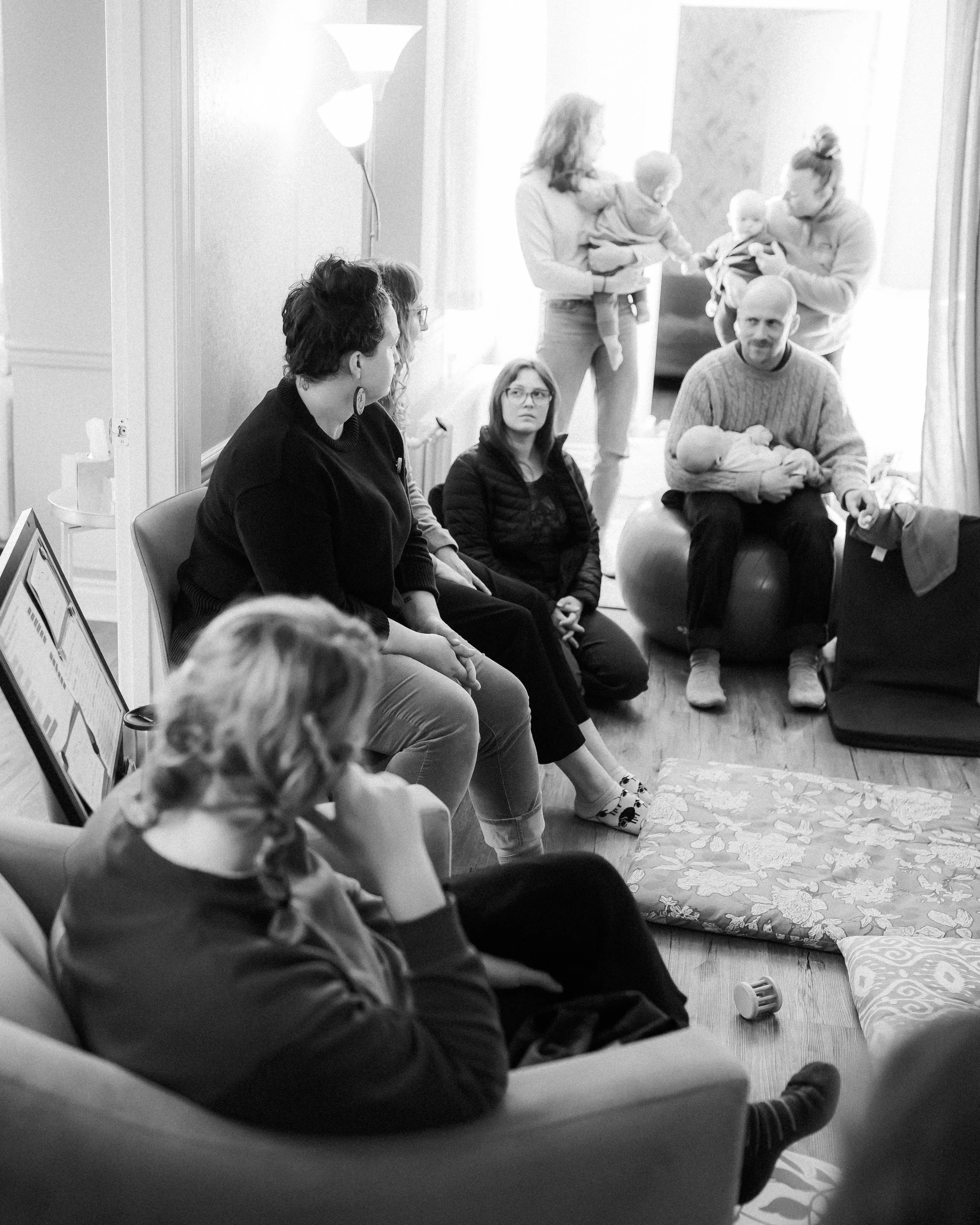 NAPTRAPPED sleep support circle, a community collaboration between Essential Lactation and Onward Love Care Collective for Whatcom County parents.