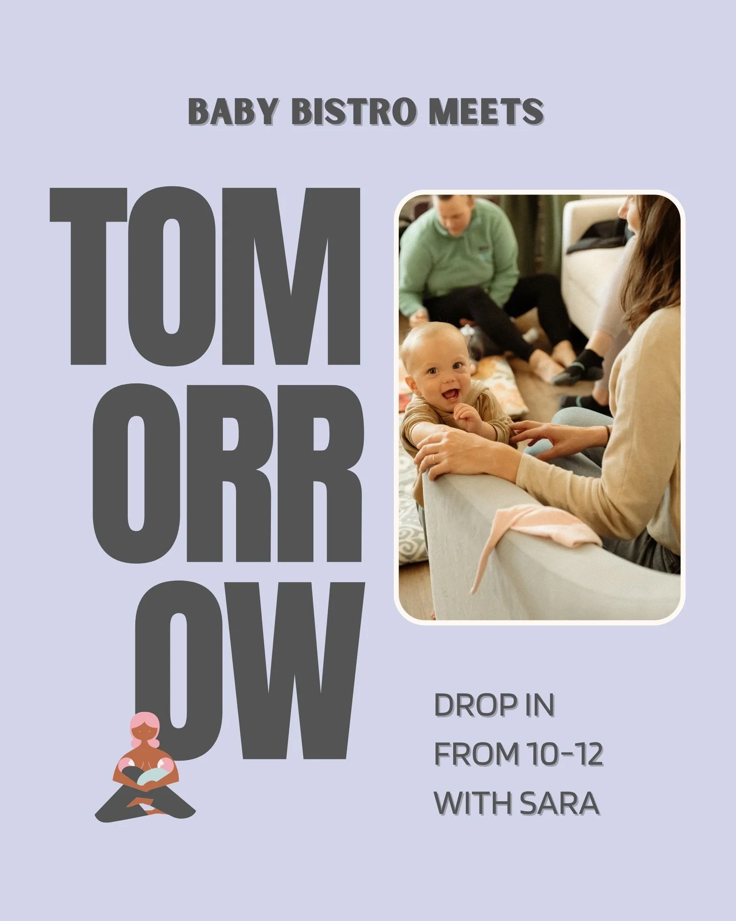 We hope to see you tomorrow! Stop by for some or all of group. All infant feeding methods welcome always. 

#Lactation #ibclc #babybistrobham #naptrapped #infantfeedingsupport