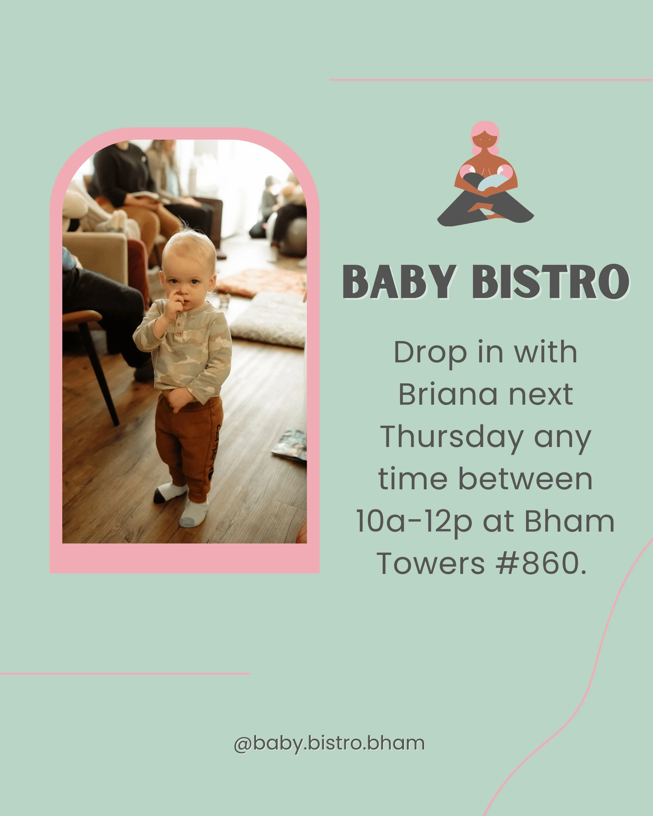 🚨We&rsquo;re moving! We will be upstairs in suite 860🚨

Baby Bistro coming next THURSDAY! Join @thelatchmakerbham from 10a-12p and get your infant feeding questions answered or weigh your little one!

#Lactation #ibclc #babybistrobham #naptrapped #