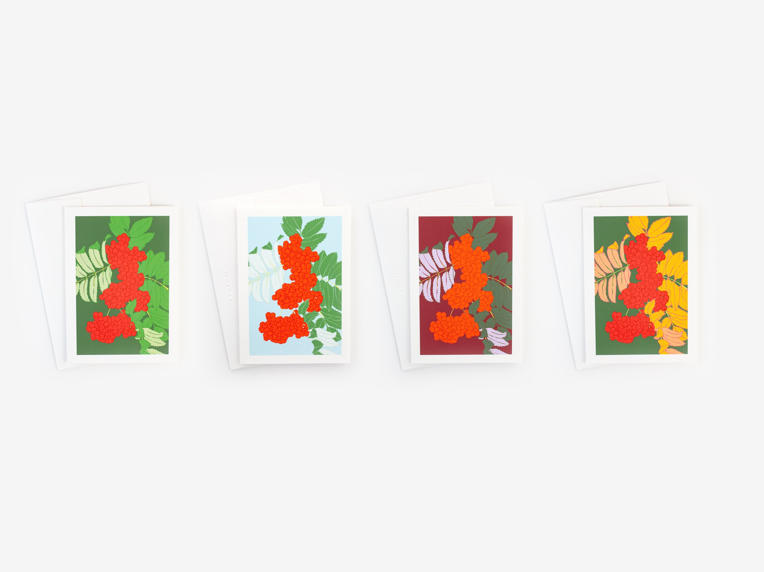 Rowan Berries Christmas Card Set of Four
