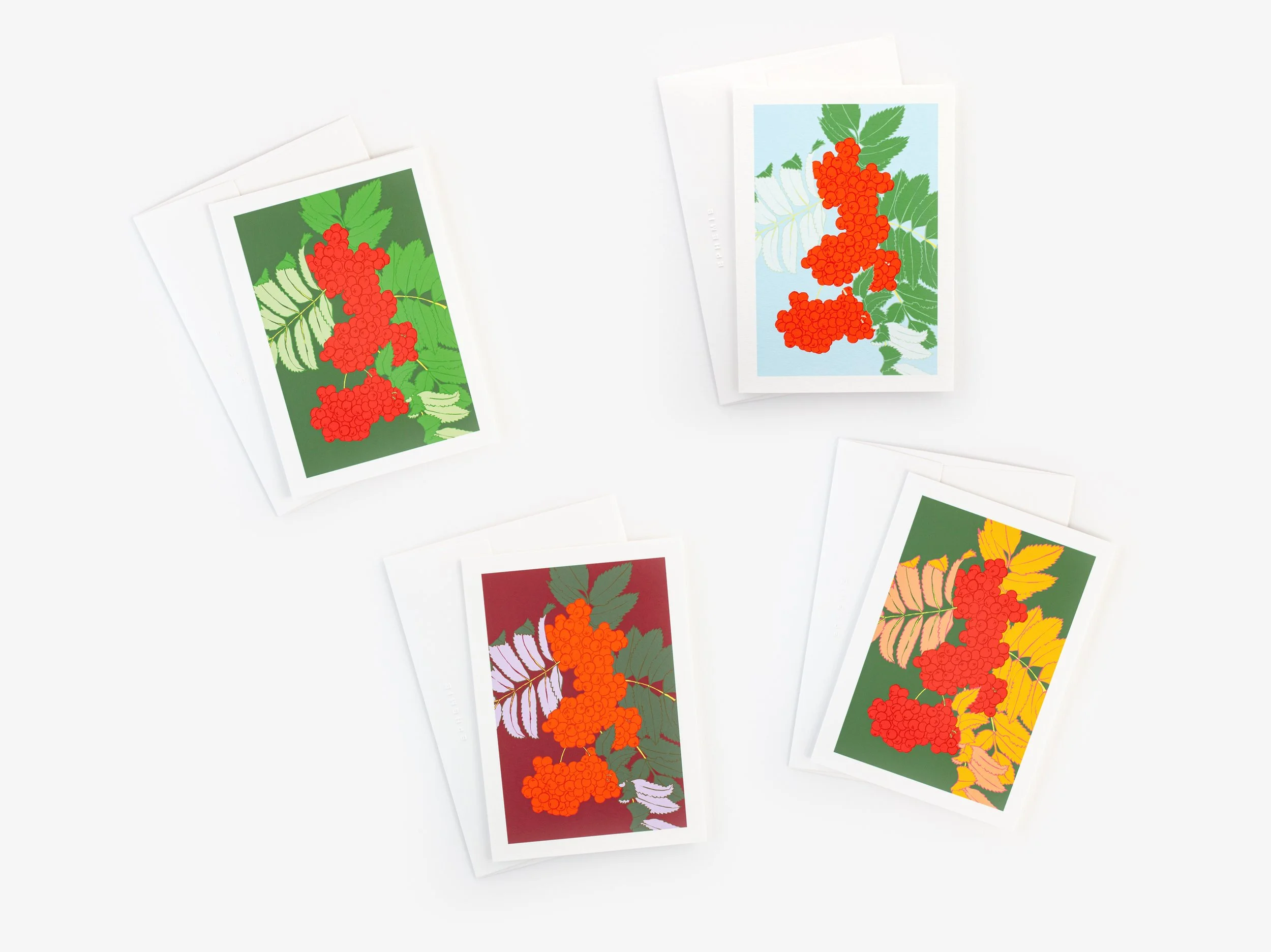 Rowan Berries Christmas Card Set of Four