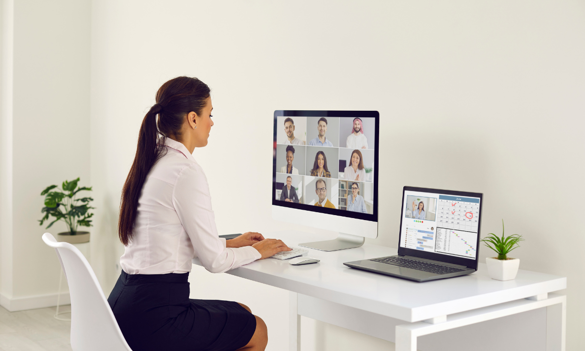Small business owner delegating an important project to a virtual assistant.