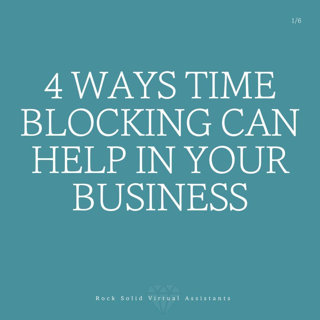 Do you use time blocking in your business? It can be an excellent way to plan your day and stay productive. Today, we are sharing four ways that time blocking cam be helpful for you! Let us know if you use time blocking in your day!

#rocksolidvirtua
