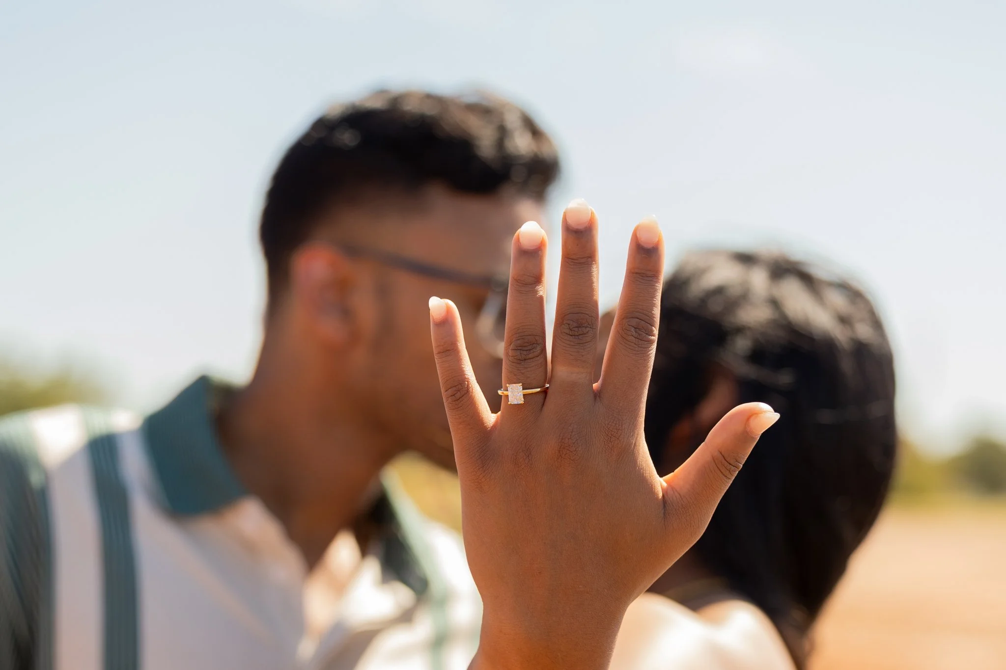 Engaged session spot at Hefner lake in Oklahoma City