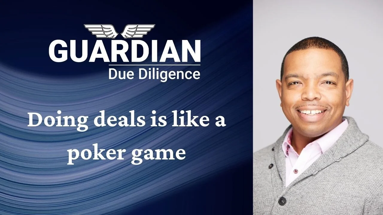 Doing deals is like a poker game