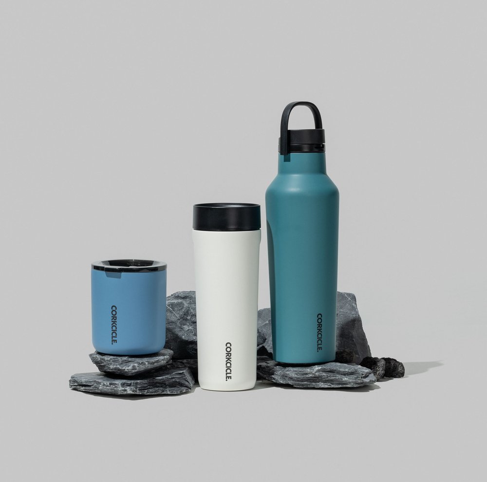 Corkcicle 20 oz Sport Canteen, Stainless Steel, Triple Insulated,  Spill-Proof, Water Bottle, Periwinkle, Quick Sip Lid