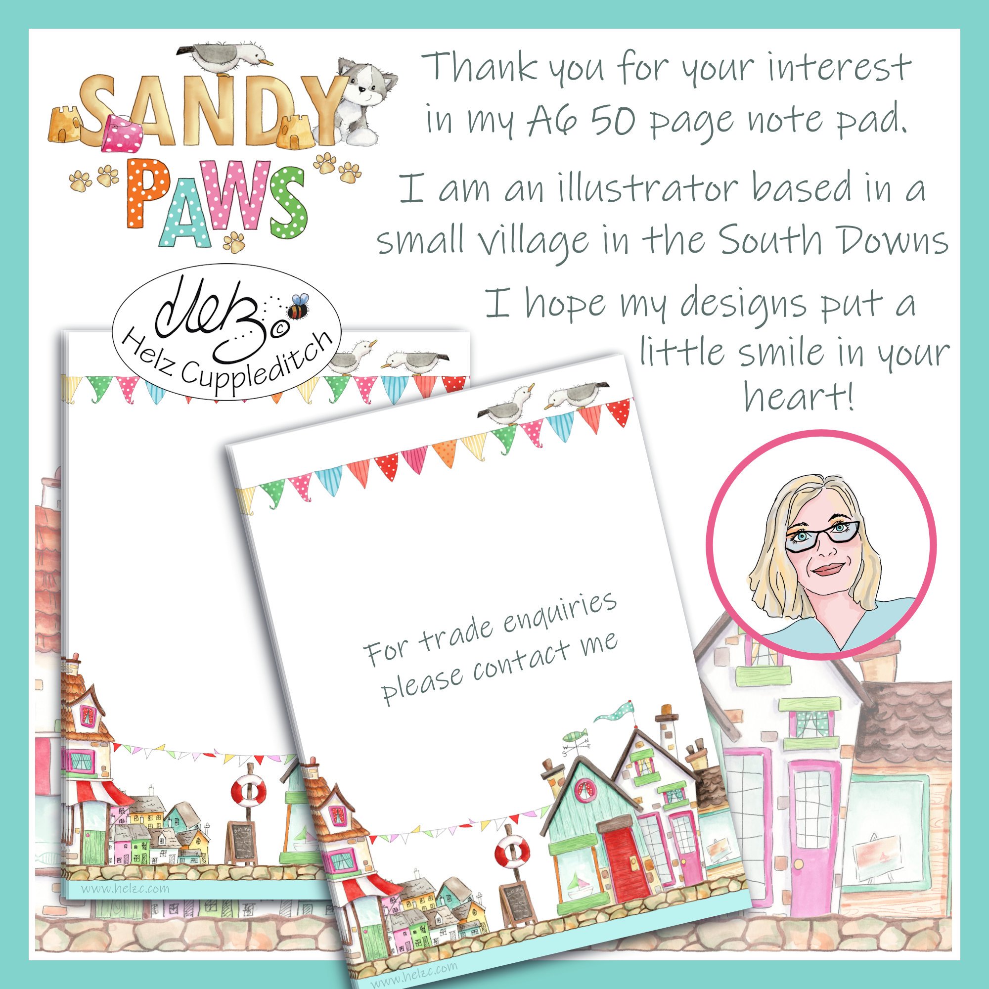 HC W5 99 Sandy Paws A6 Note Pad PROMO 3.jpg