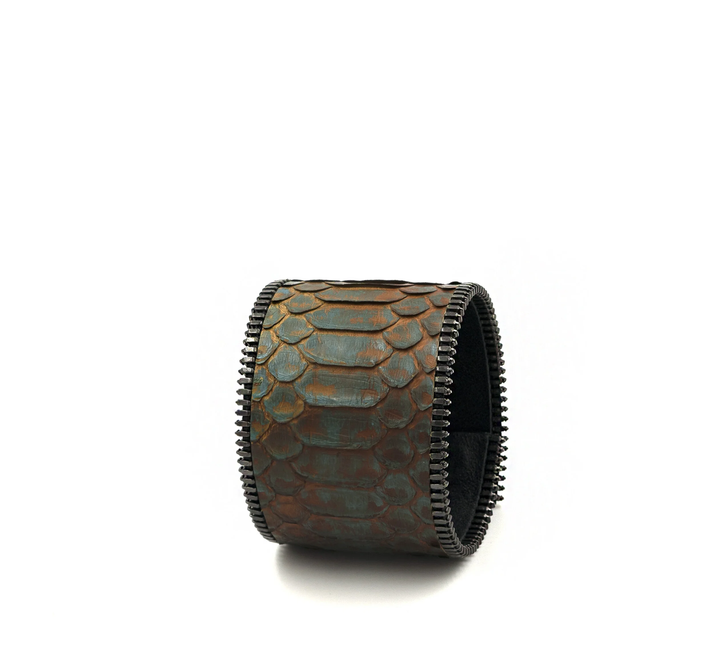 Manchette - Python Marron et Turquoise  - Rebel