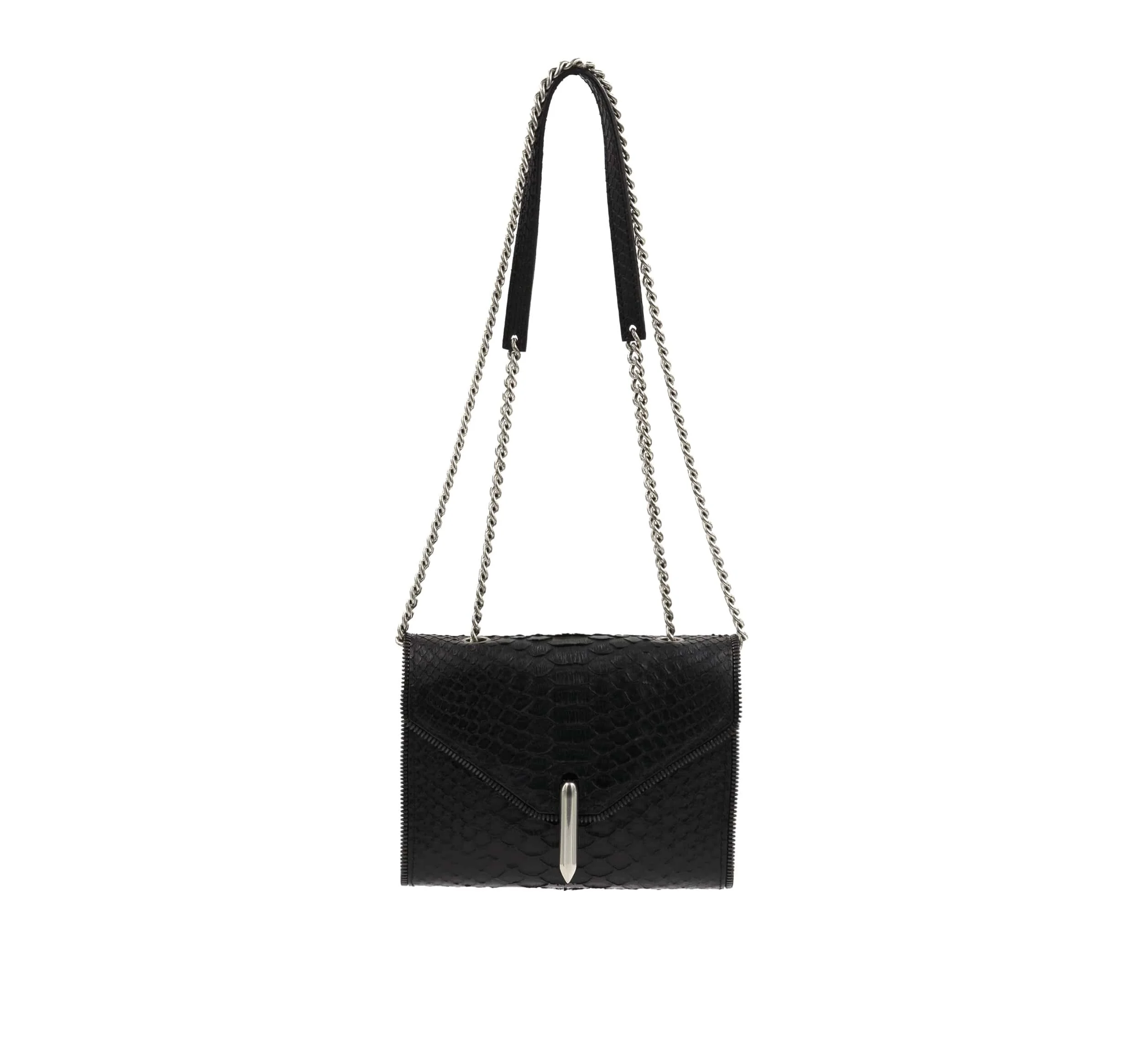Mini Sac - Python Noir - Intérieur rouge - Gigi S - Disponible sur commande
