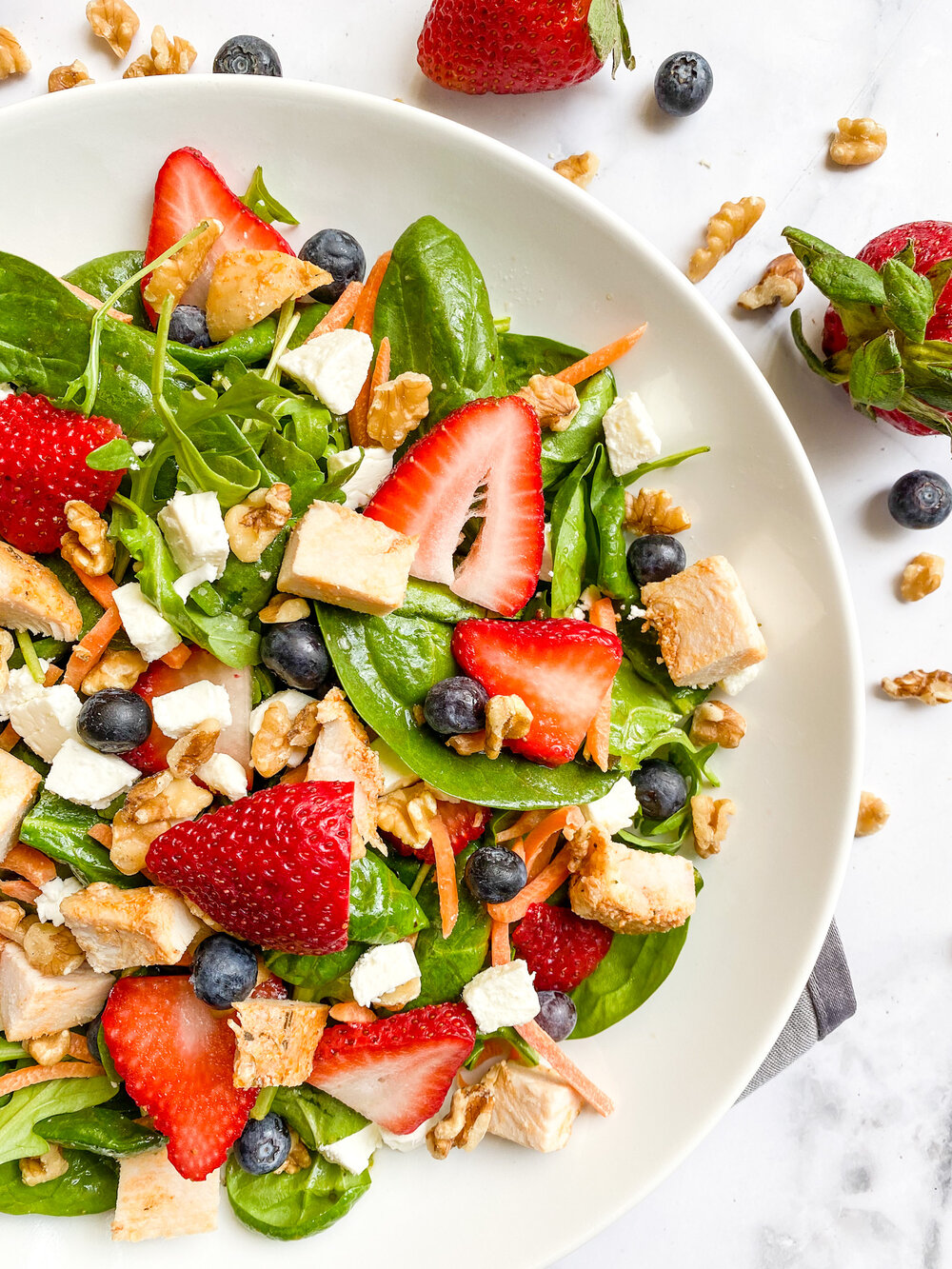 Mixed Berry & Walnut Salad Recipe — Be Greedy Eats | Where Food Meets ...
