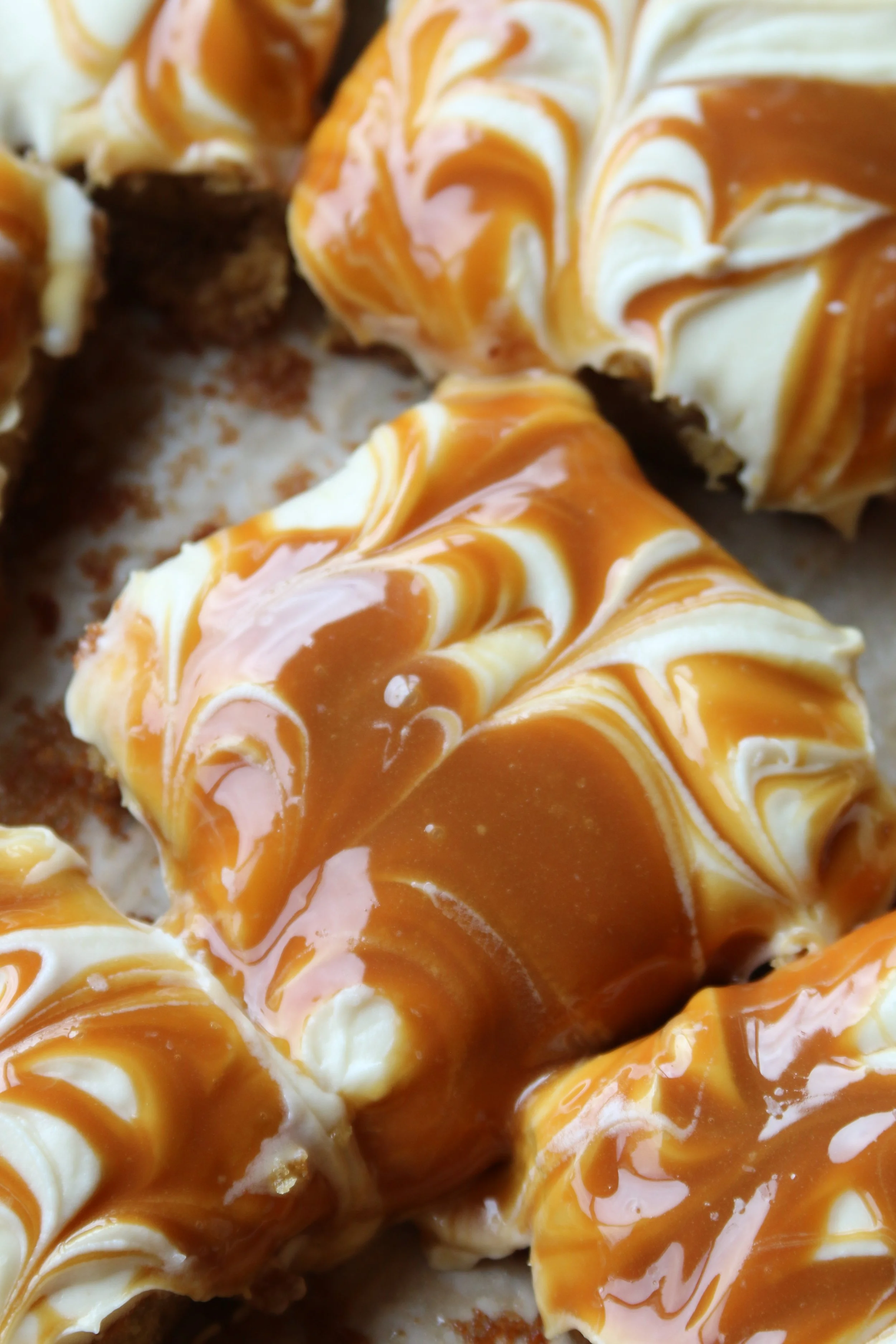 Salted caramel sheet cake