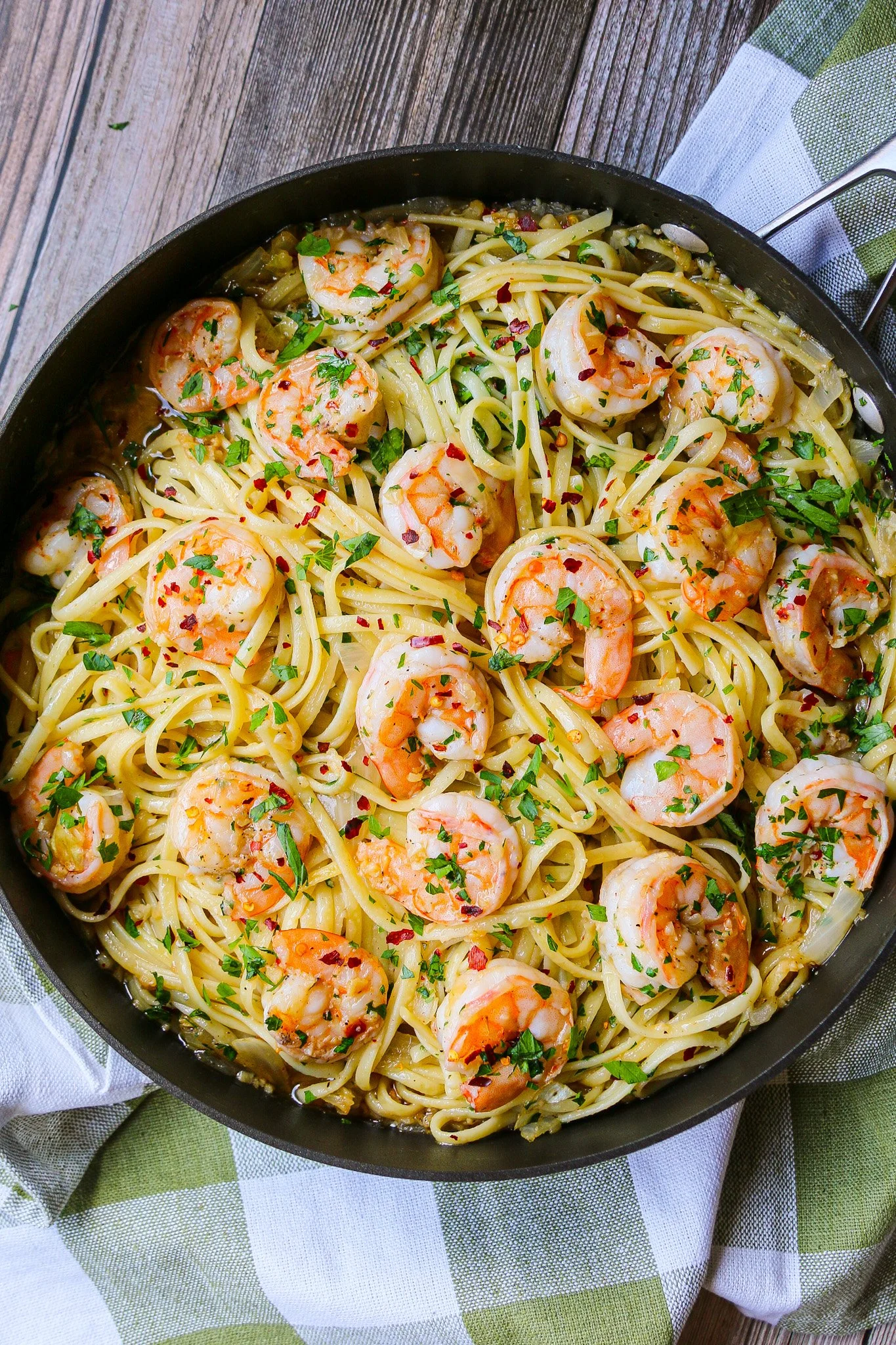 EASY Spicy Garlic Shrimp Pasta Recipe — Be Greedy Eats | Where Food