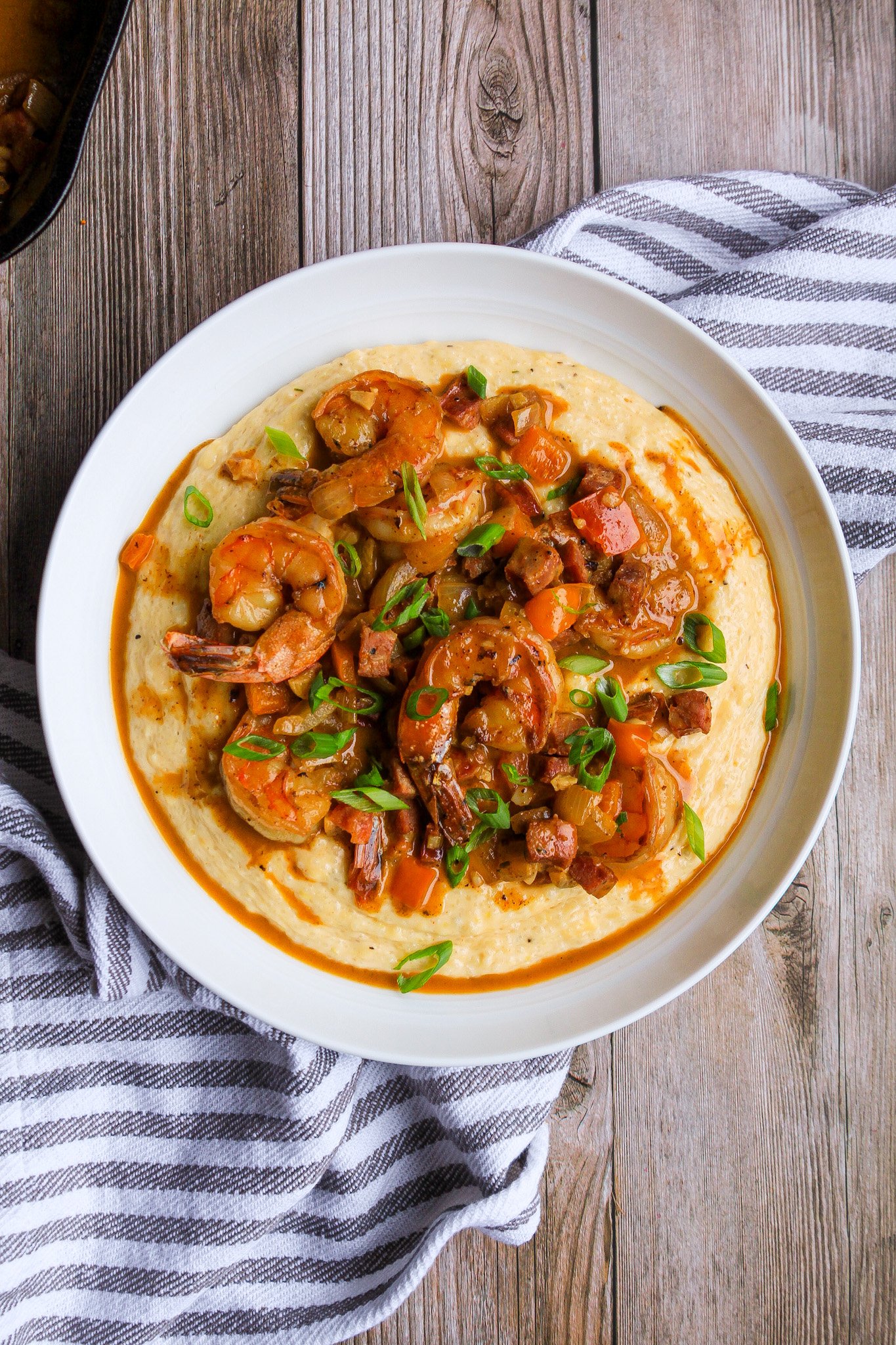 EASY Cajun Shrimp & Grits Recipe — Be Greedy Eats | Where Food Meets ...