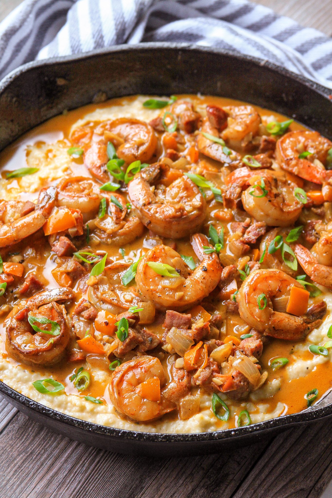 EASY Cajun Shrimp & Grits Recipe — Be Greedy Eats | Where Food Meets ...