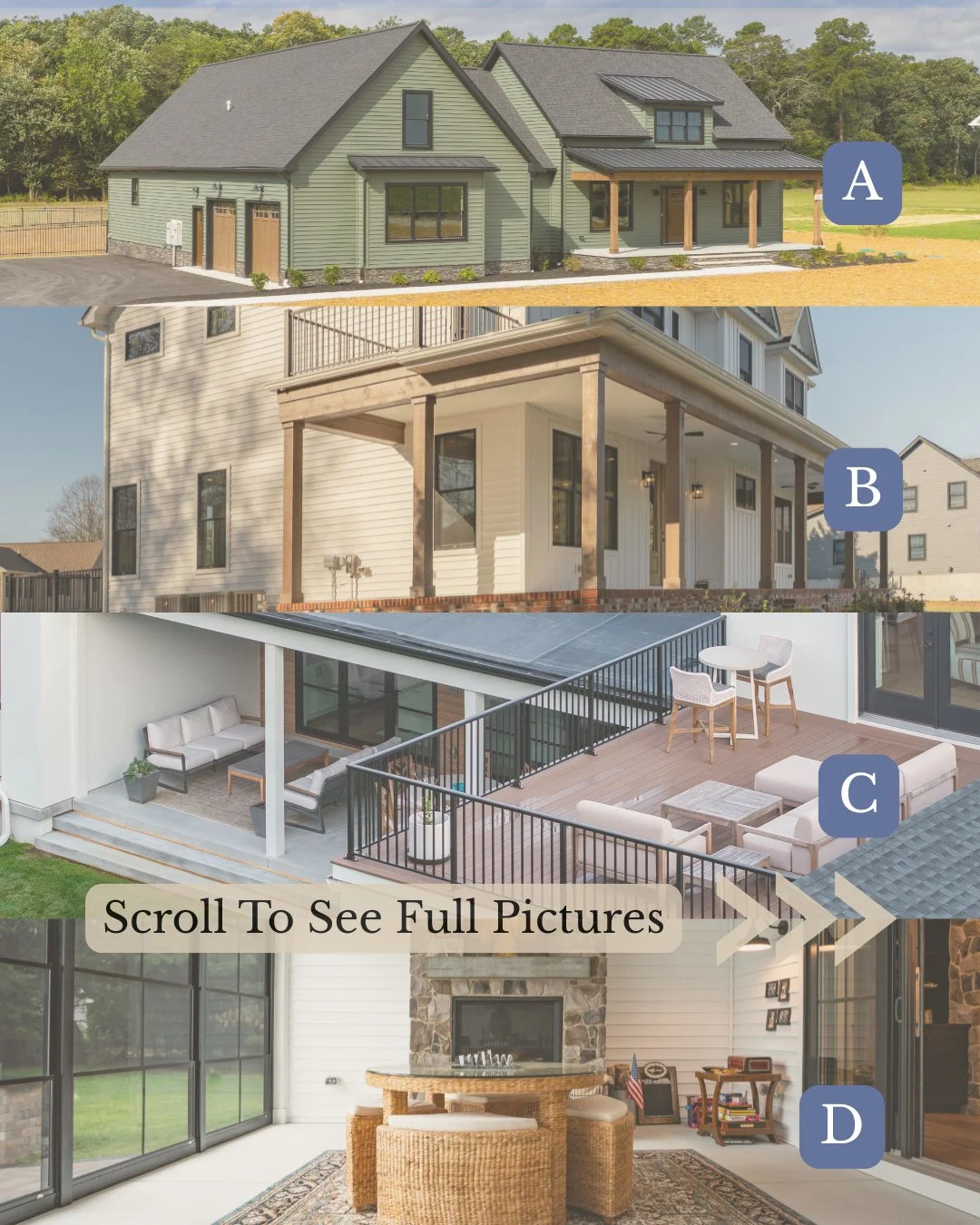 There&rsquo;s no wrong answer here&hellip;⁠
just different ways to enjoy the evening.⁠
⁠
Front porch or back porch?⁠
⁠
A️, B, C, or D?⁠
⁠
Custom means creating spaces that fit your lifestyle &mdash; inside and out.⁠
⁠
#WhereCustomMeansCustom #Outdoor