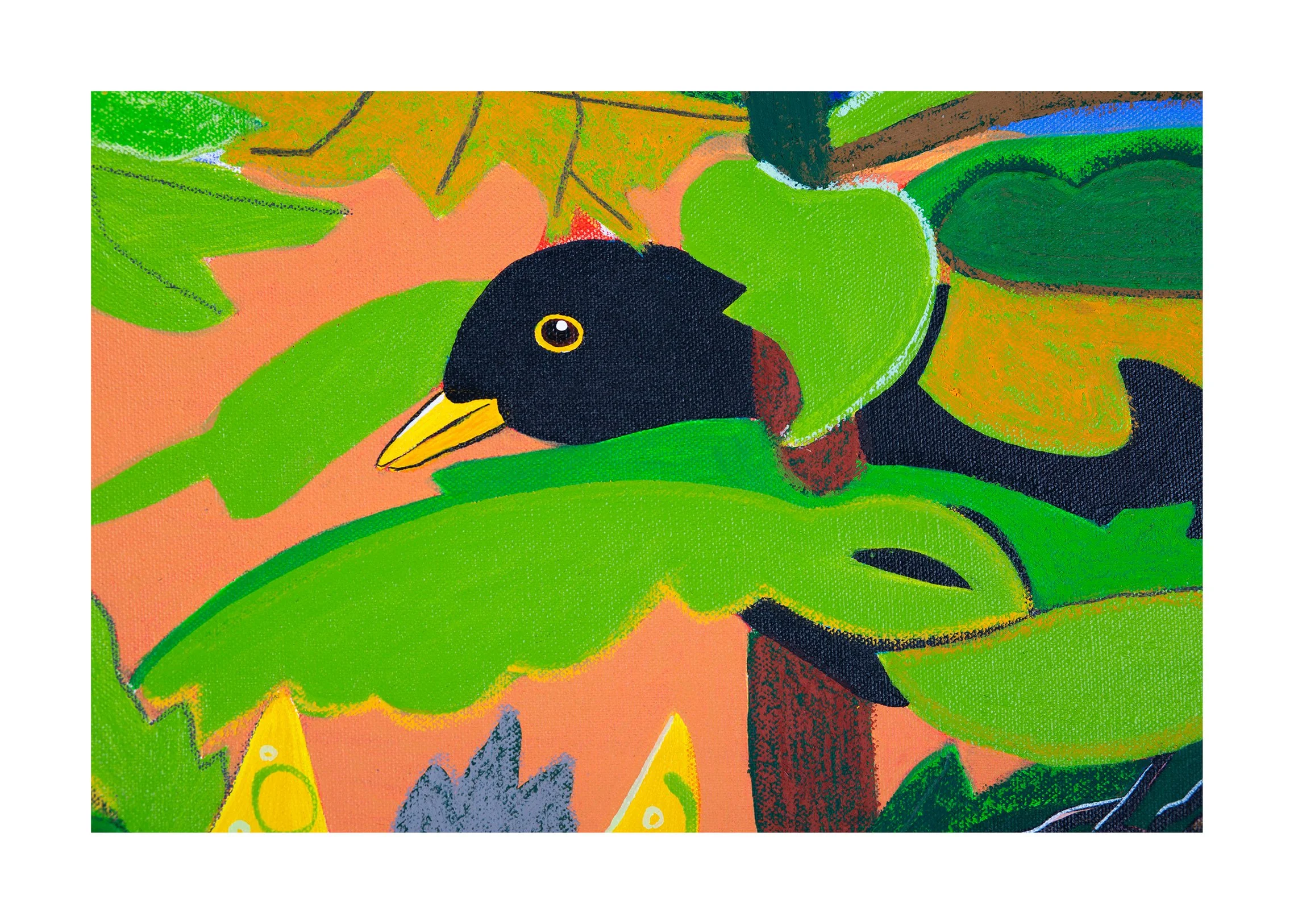 Blackbird and Mahonia detail (2) small white space.jpg