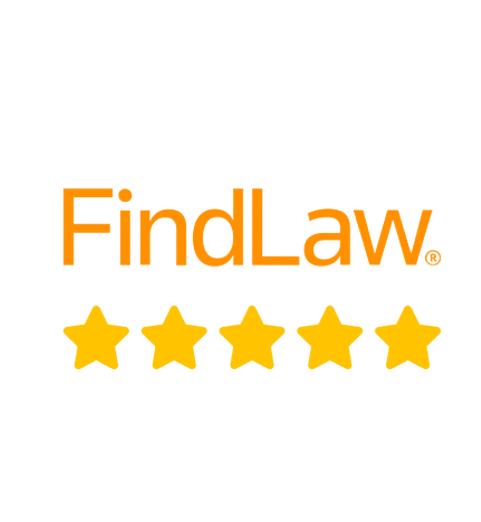 FindLaw logo with five yellow stars below.