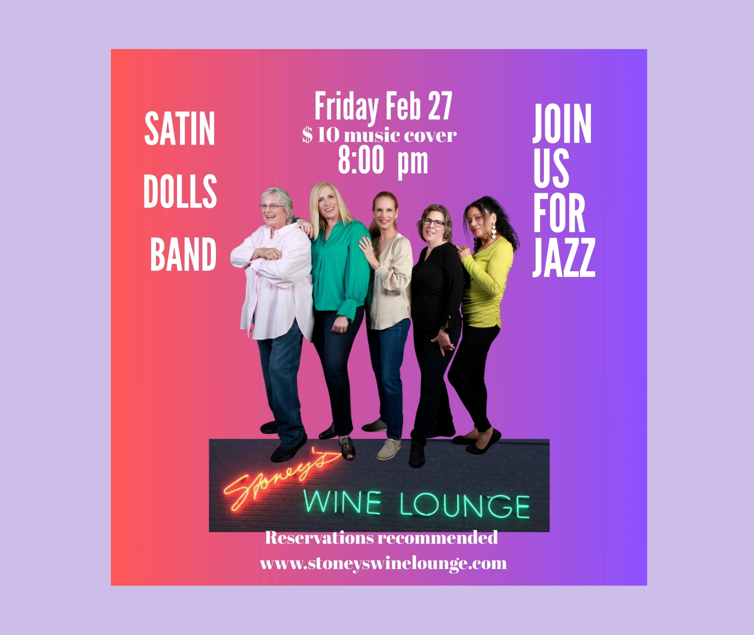 The Satin Dolls Band at Stoney's Wine Lounge