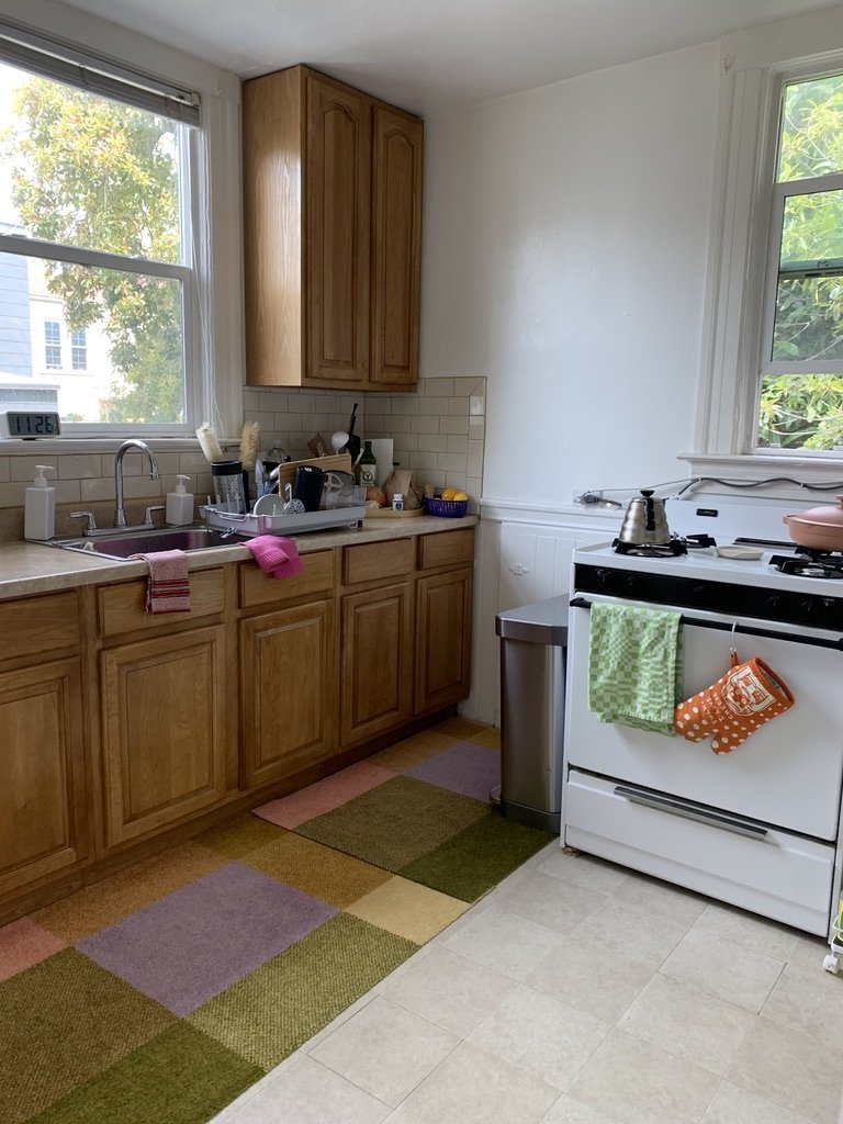 Kitchen with gas stove