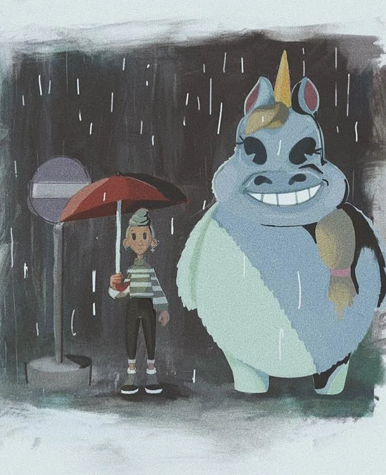 “I love Studio Ghibli so I wanted to pay homage to one of their films by using my own characters.”