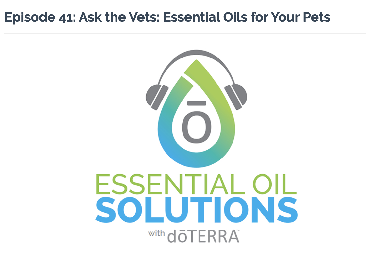 Ask the Vets: Essential Oils for Your PetsIn this episode Dr. Larry McCaskill and Dr. Jeanette Yamamoto sit down to discuss their top essential oil picks to help with the common challenges your cat or dog might face. How do we apply,  supporting res…