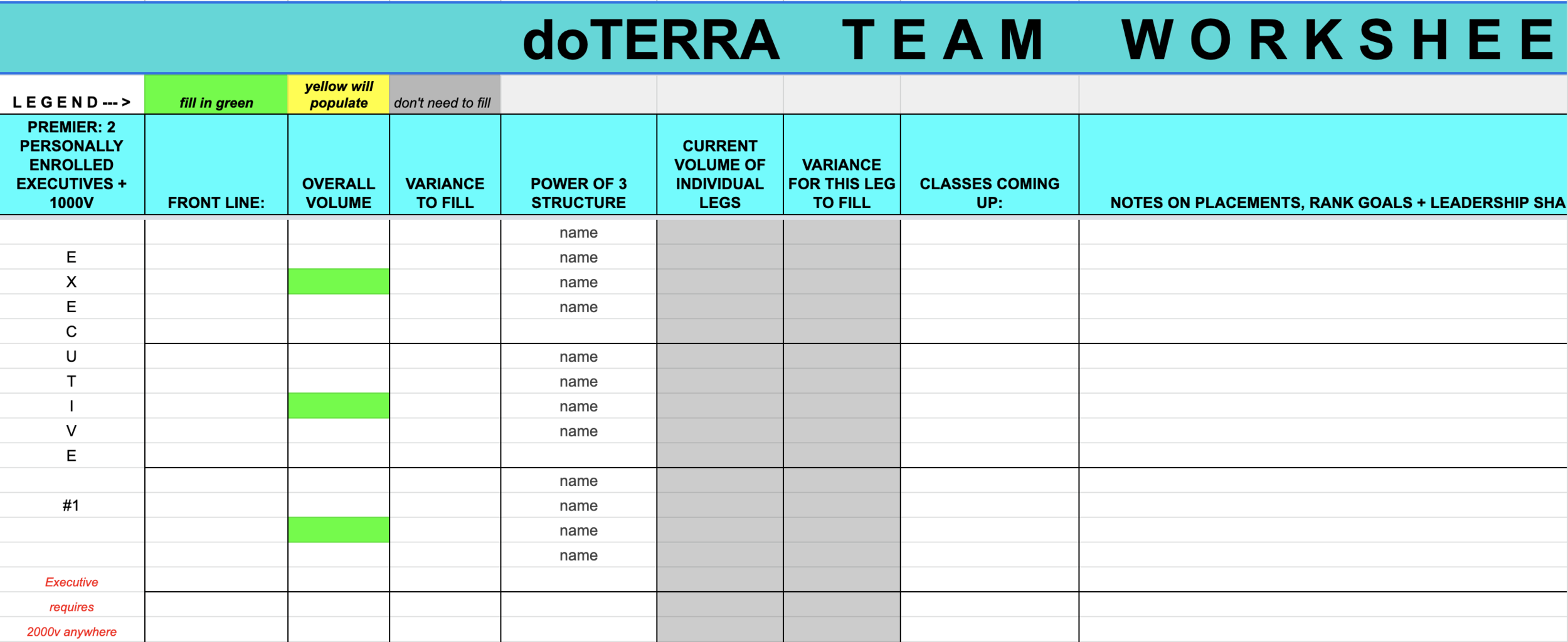 Click on Image to bring you to spread sheet, look at bottom to find different ranks.
