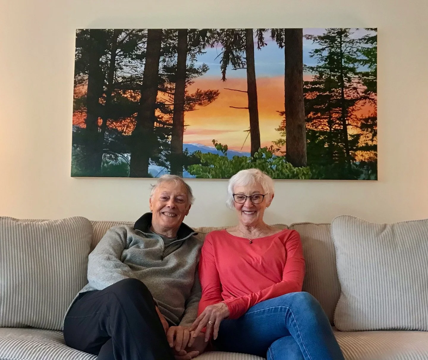 Delivered &ldquo;Sanctuary Sunset&rdquo; commissioned by these happy people yesterday. 30 x 60&rdquo; worth of new material for me. A continued adventure in oil.

#vancouverislandartist #comoxvalleyartist #treepainting #naturebc #canadianpainter