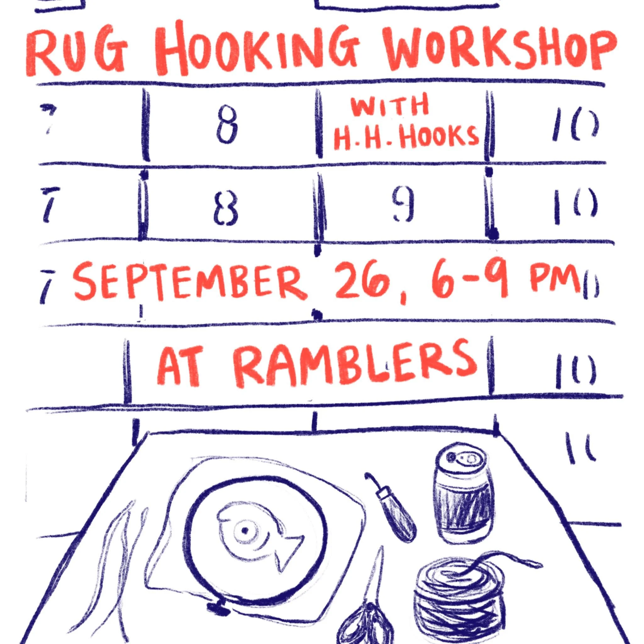 Rug Hooking Workshop at Ramblers