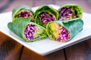 Quinoa and Hummus Stuffed Wraps