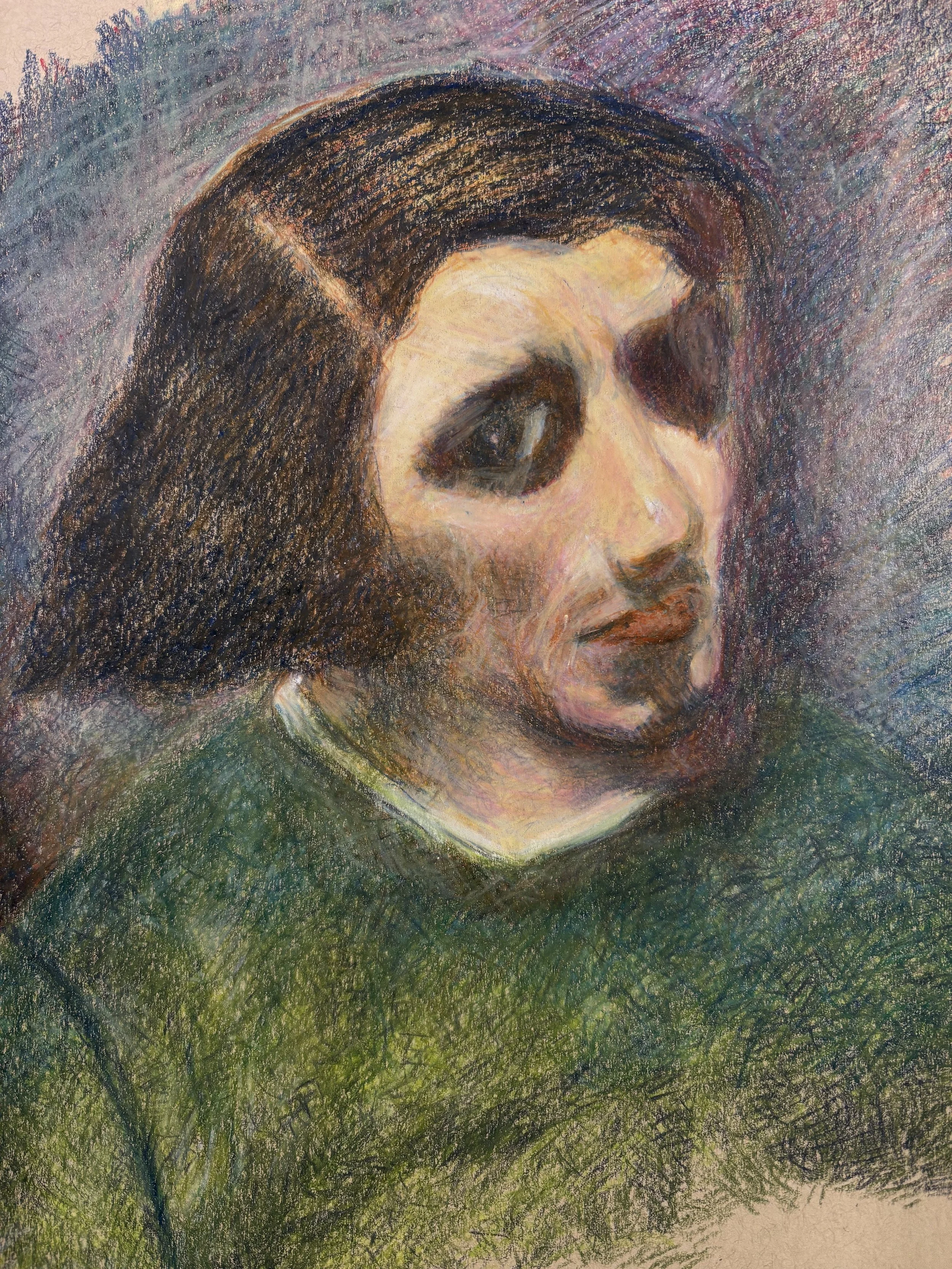 Wax Oil Crayon on paper 2025 (Museum study)