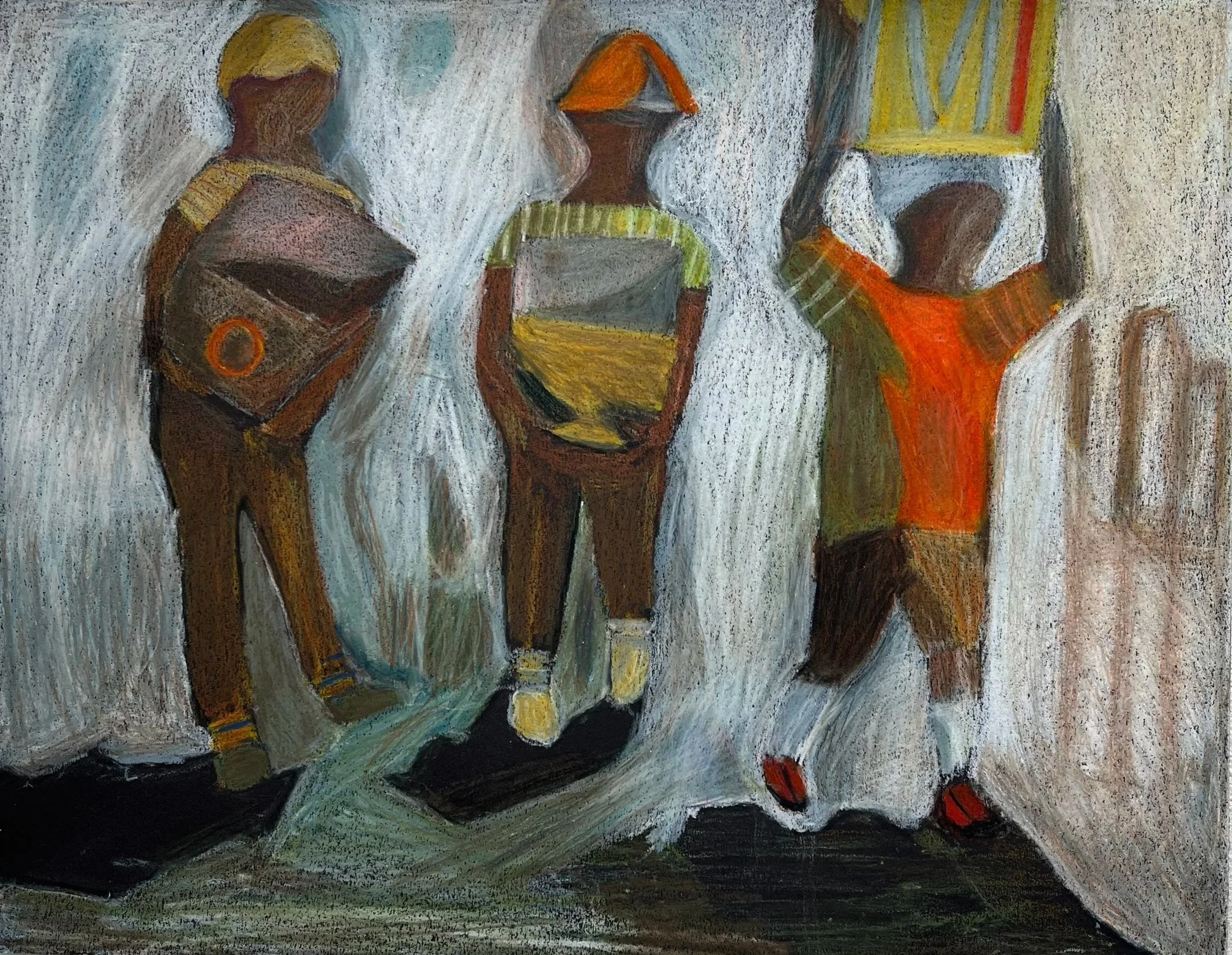 Wax Oil Crayon on paper 2024 (Museum Study)