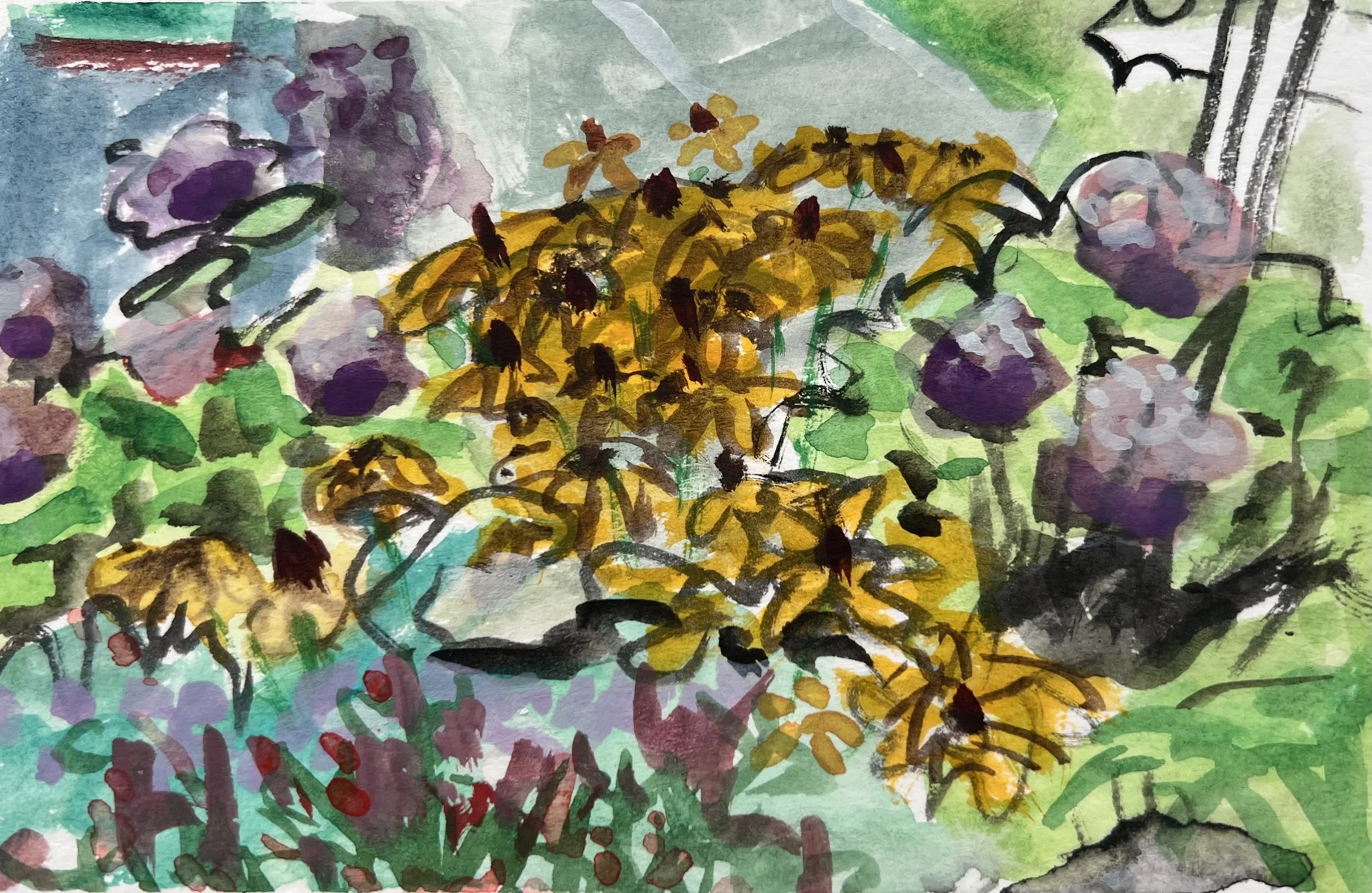 "Flower study" Watercolor on paper 2025