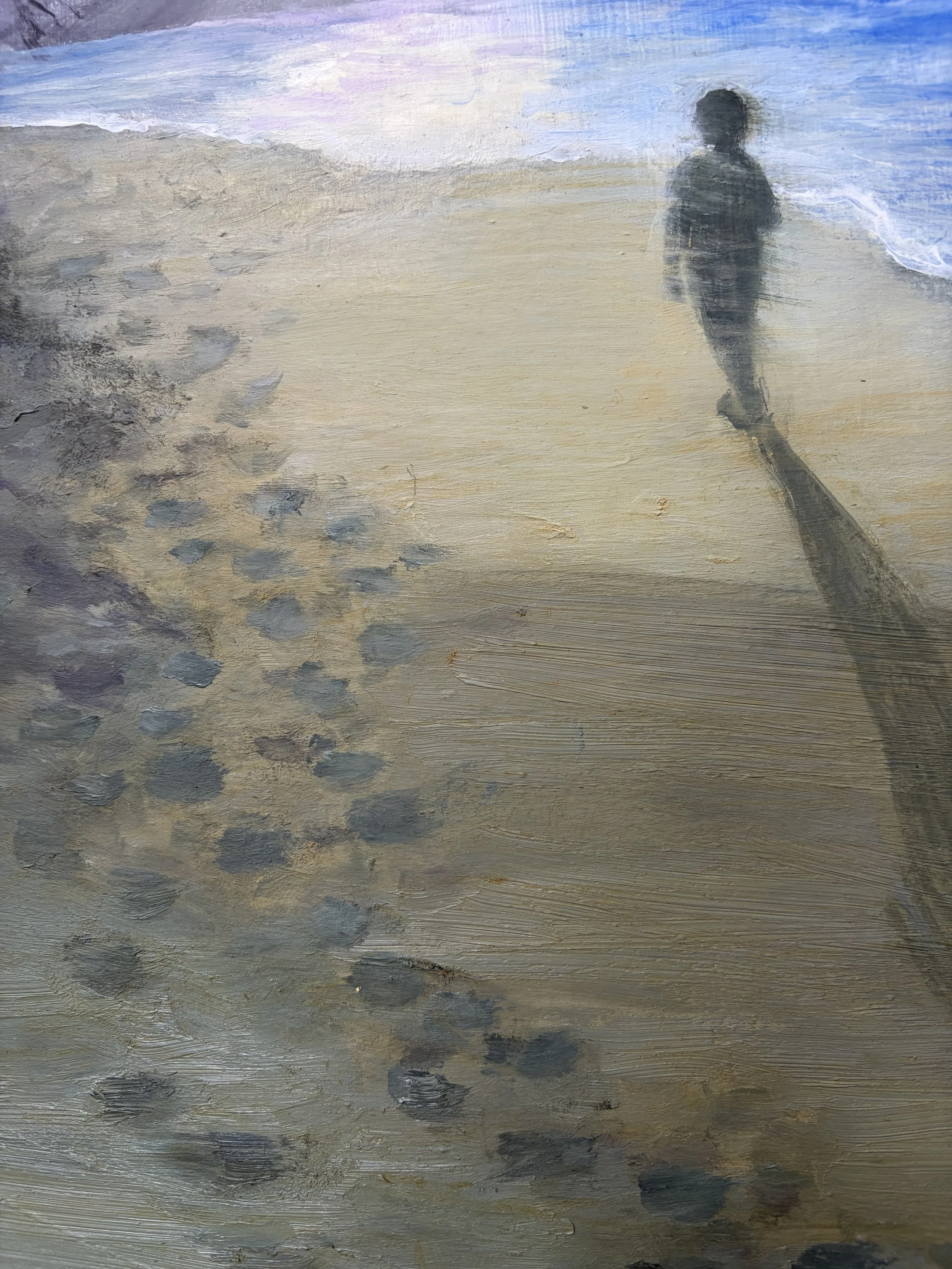 "Sunrise" (detail) Oil on wood 2026