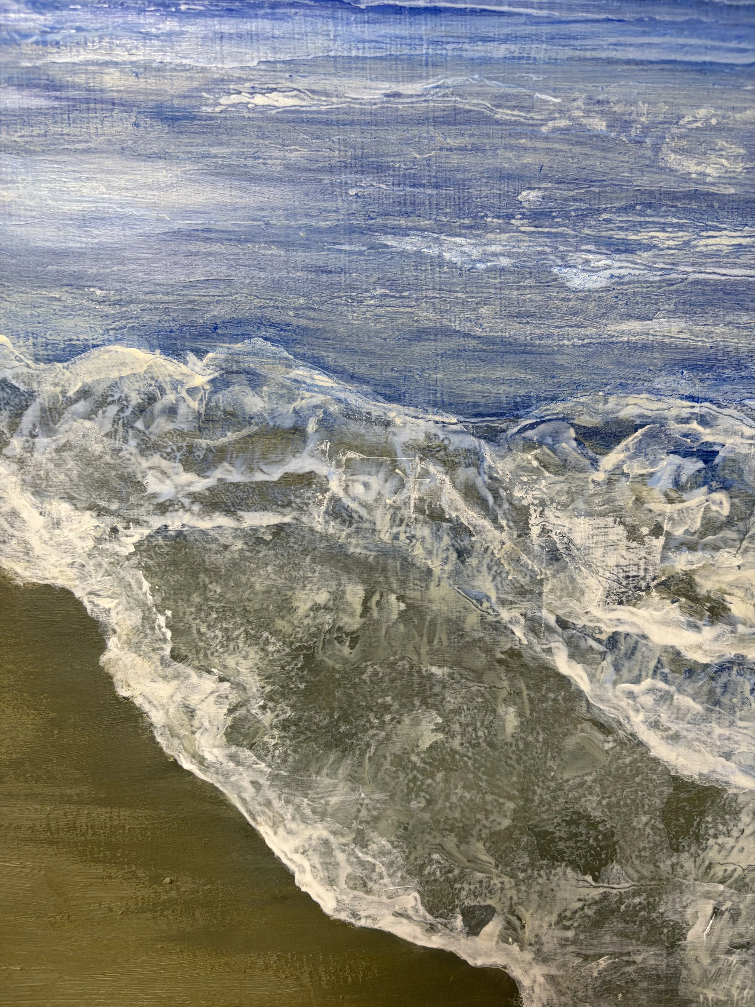 "Sunrise" (detail) Oil on wood 2026